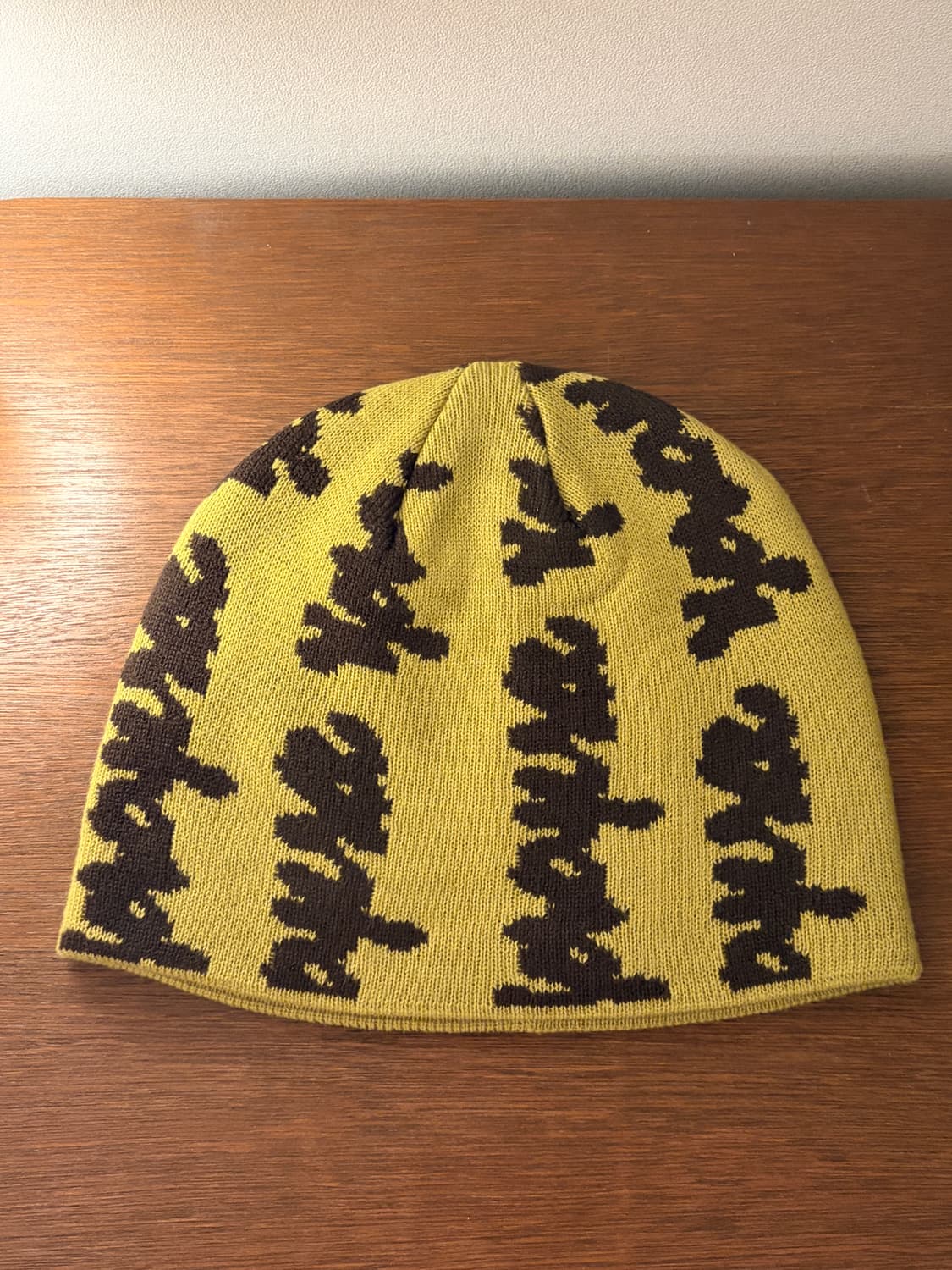 Yeseyesee 예스아이씨 옐로우 브라운 패턴 비니 상품이미지1