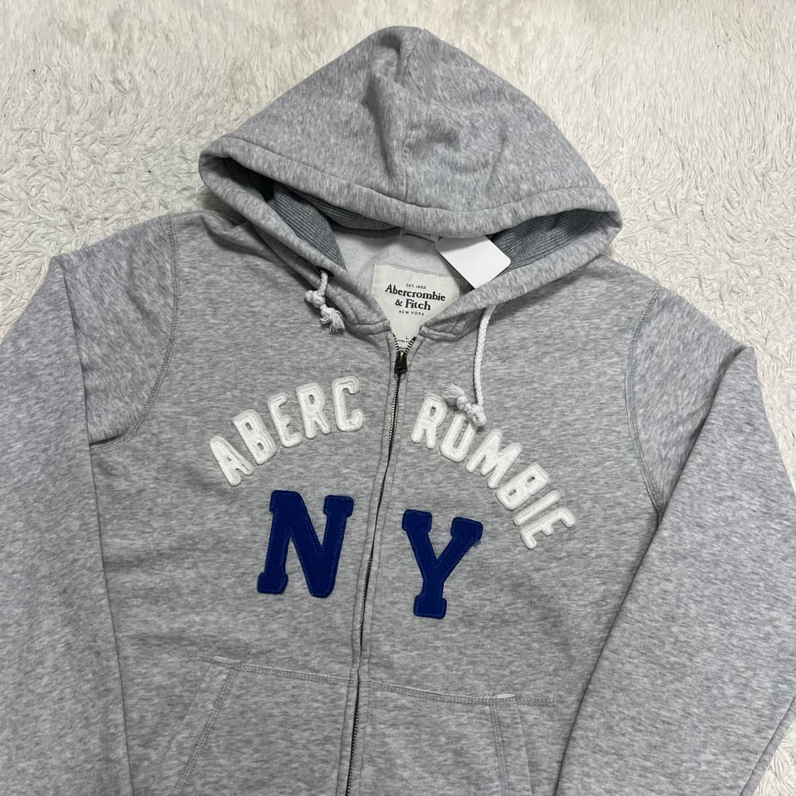 Abercrombie grey zip-up hoodie  상품이미지5