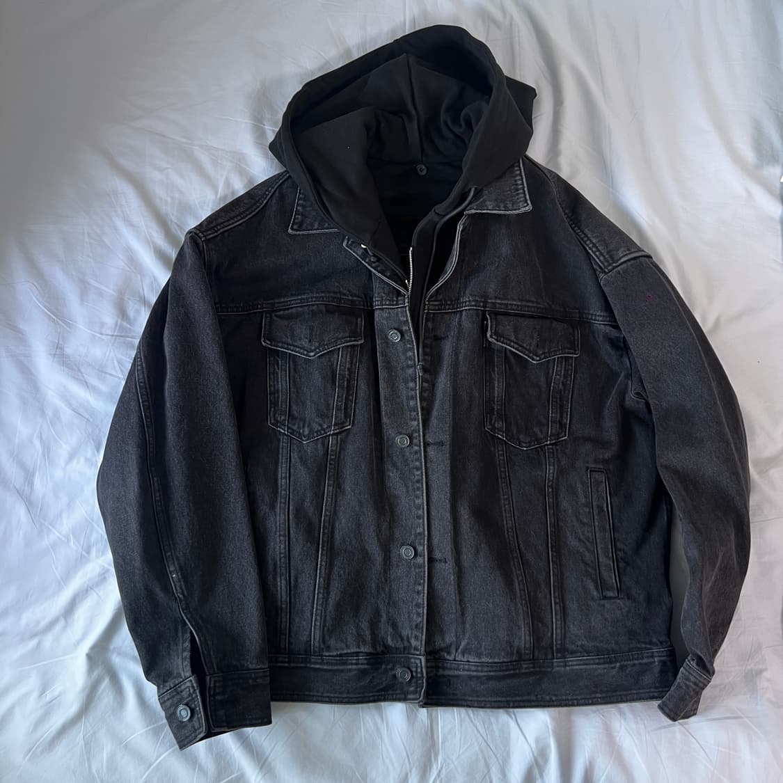 D answer 디앤써 후드 트러커 블랙 자켓 상품이미지1