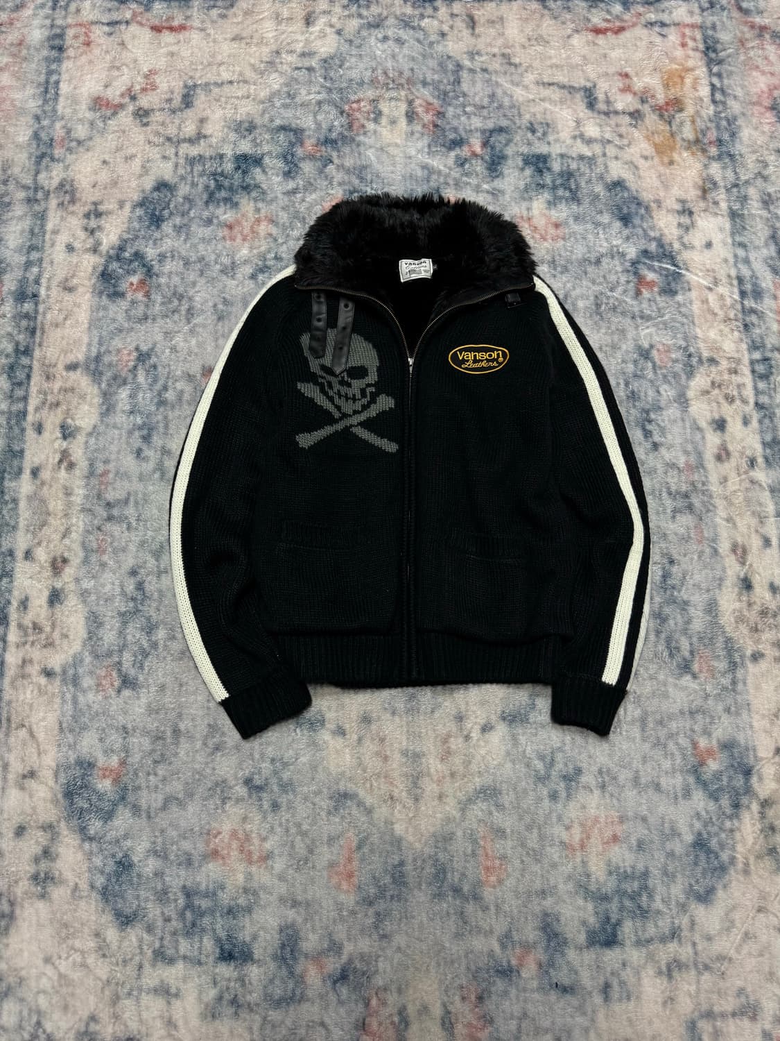 Vanson leather skull trimming fur jacket 상품이미지2