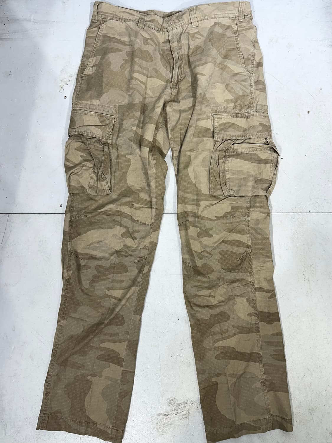 일본 빈티지 IGNIO 밀리터리 데저트 카모 와이드 카고 팬츠 군대 바지 상품이미지4