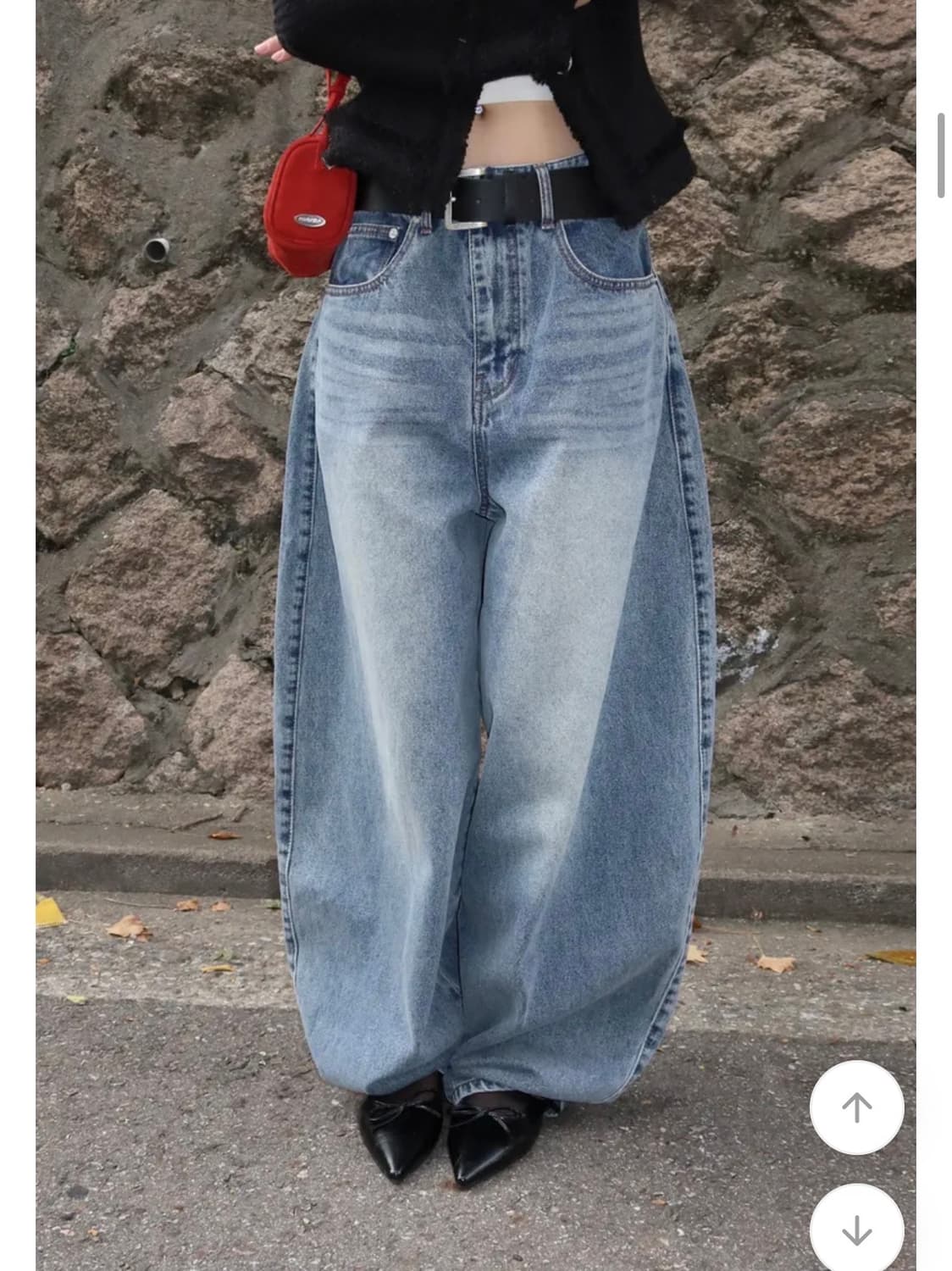 모디무드 벌룬핏 와이드 데님 상품이미지3