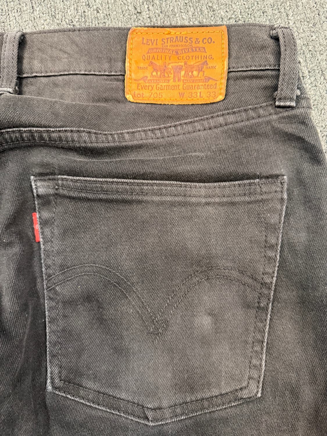 33)리바이스 705 빈티지 블랙 데님팬츠 상품이미지4
