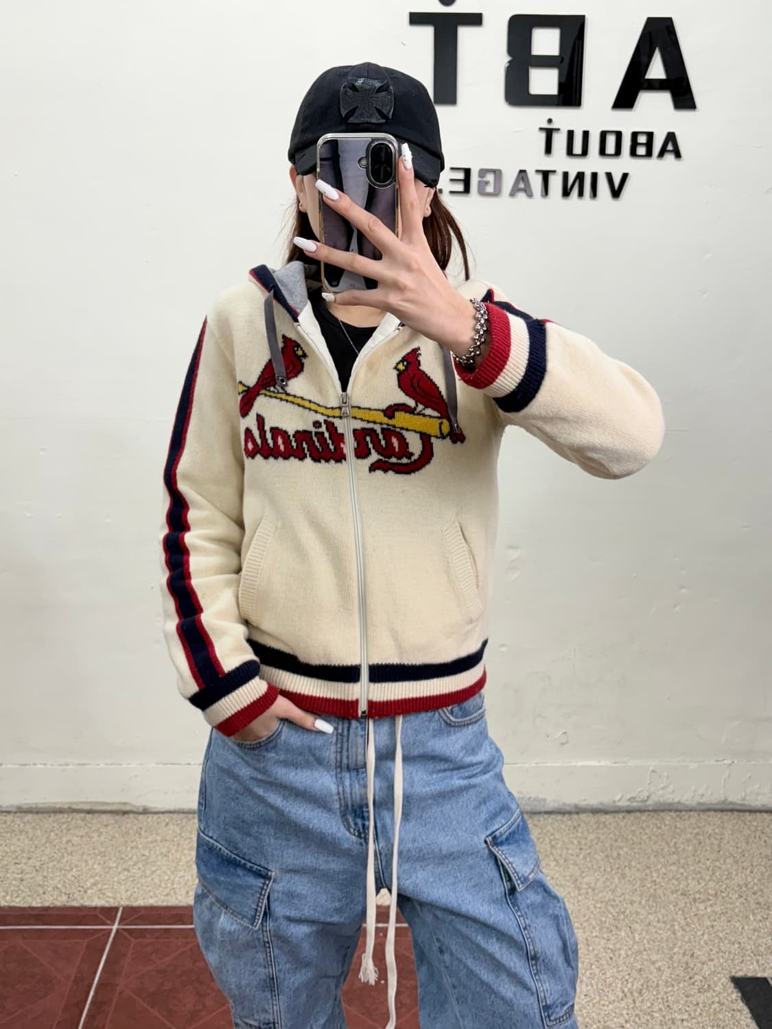 MLB 니트 후드 점퍼 상품이미지2