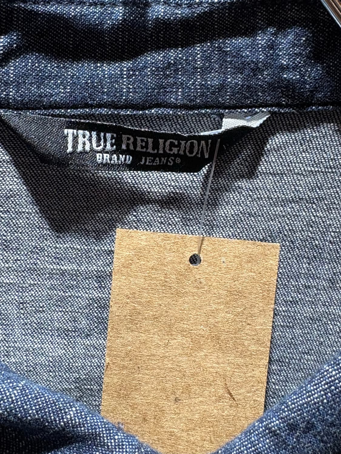 M 트루릴리전 심볼로고 생지 데님셔츠 상품이미지5