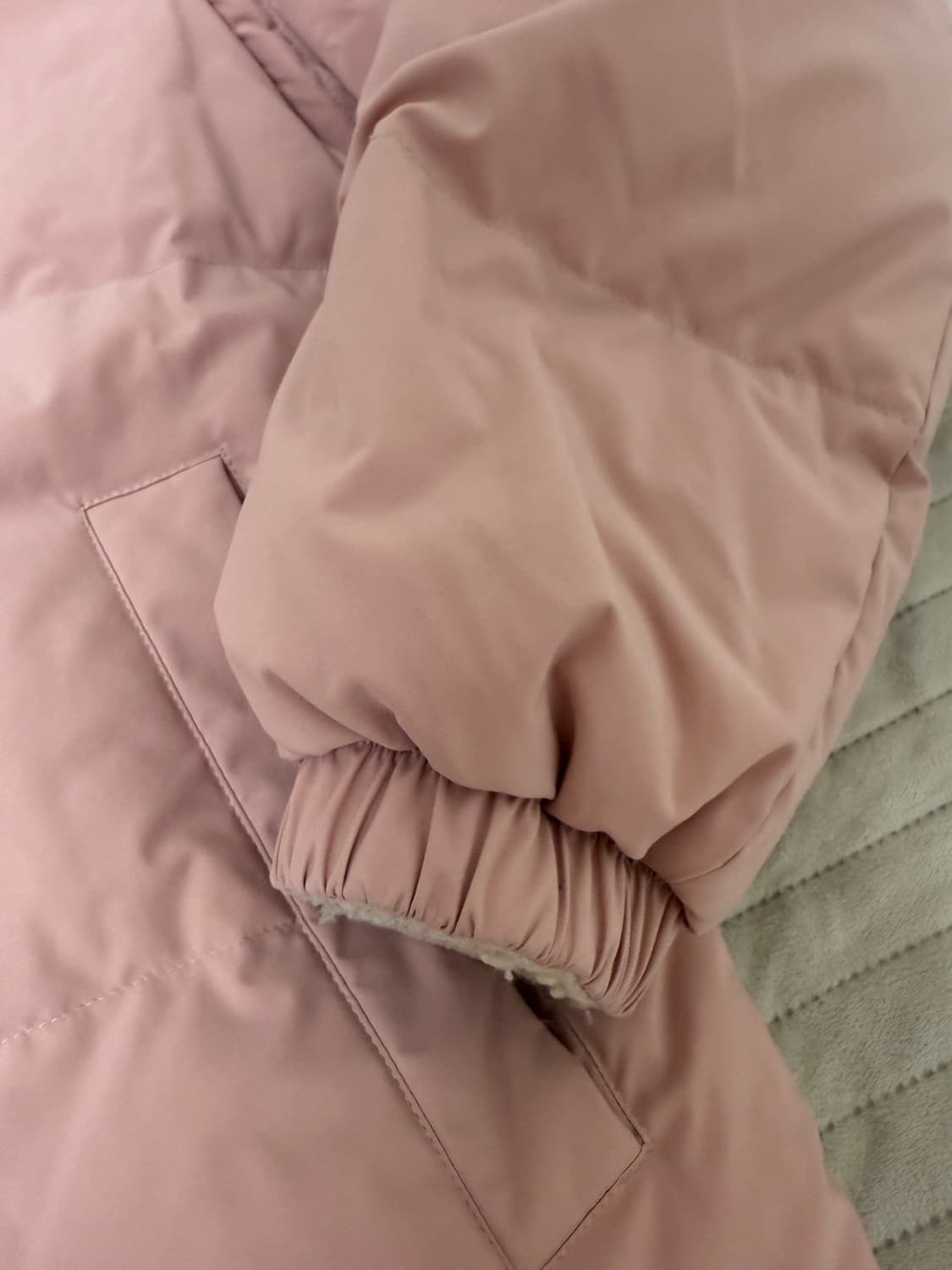 노스페이스 리버시블 뽀글이 패딩 핑크 M/95 상품이미지4