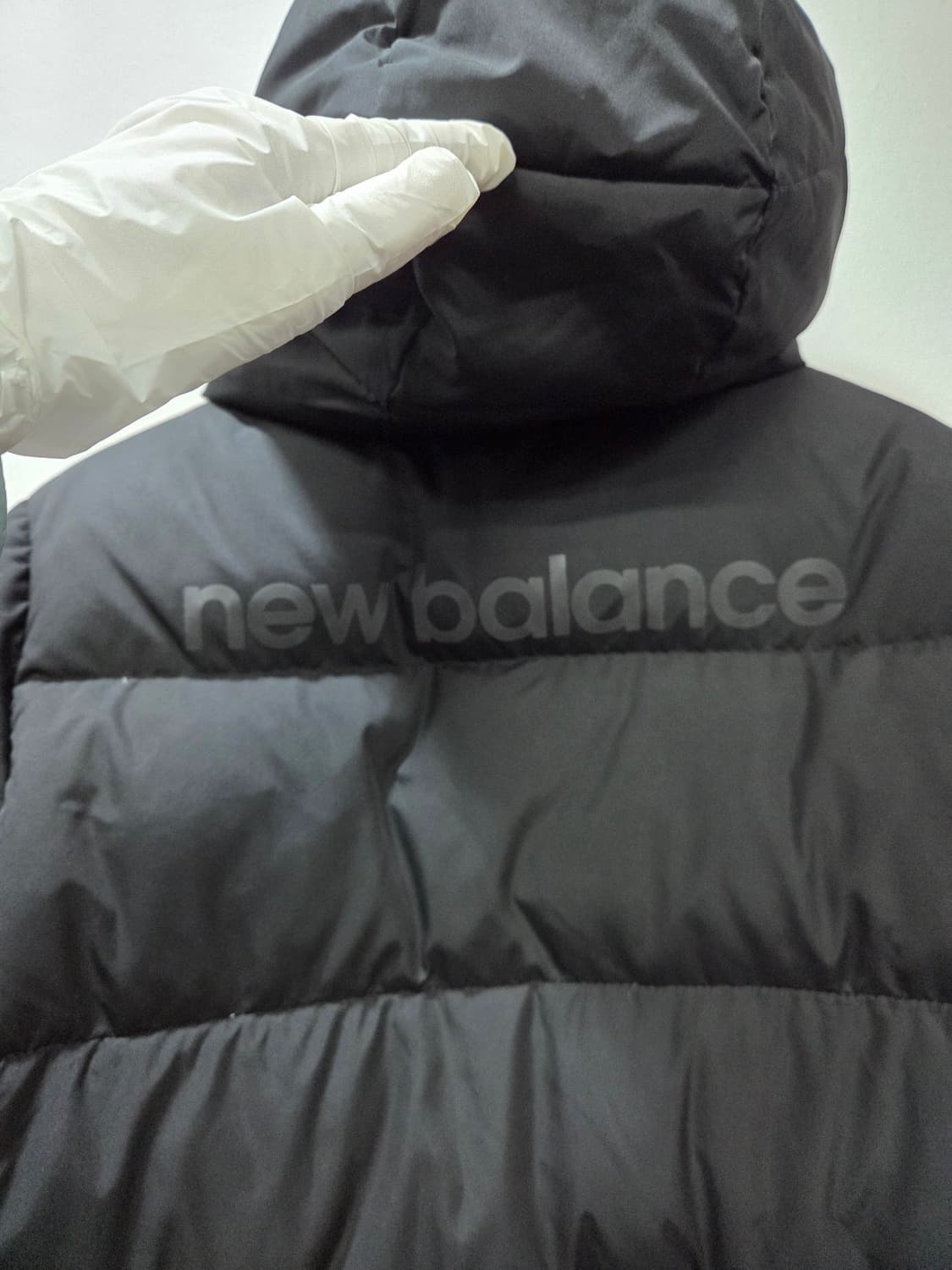 뉴발란스 다운 롱패딩 블랙 화이트 라인 95 남녀공용 상품이미지6
