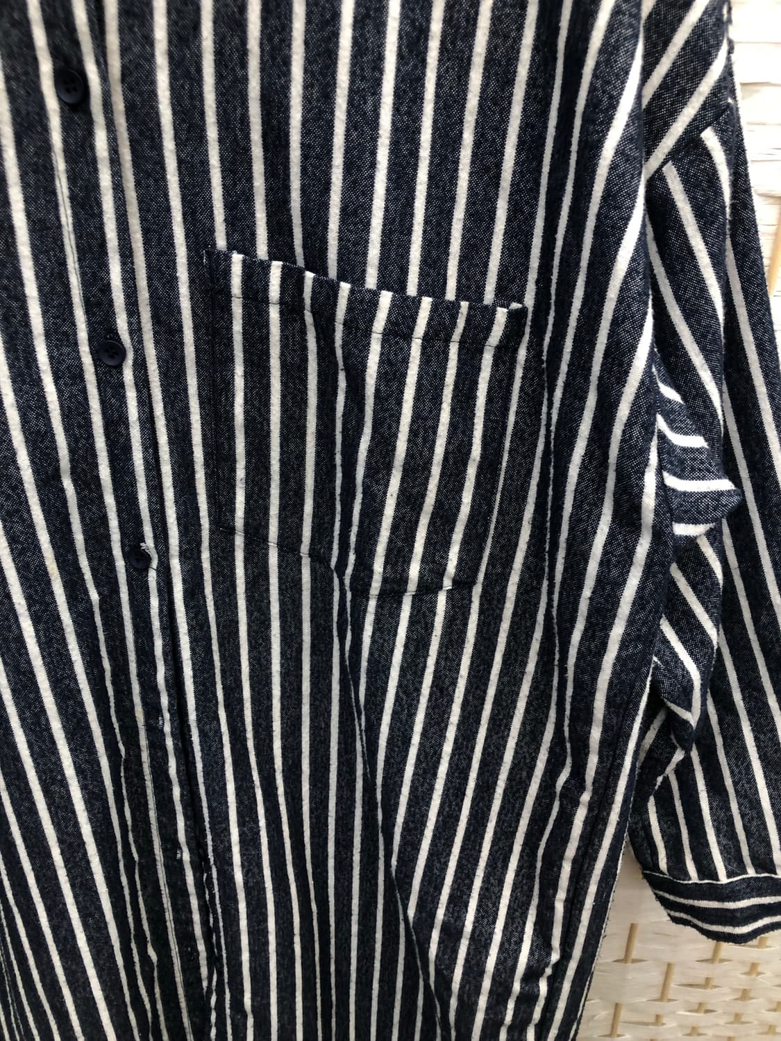 스트라이프 롱 셔츠 상품이미지2