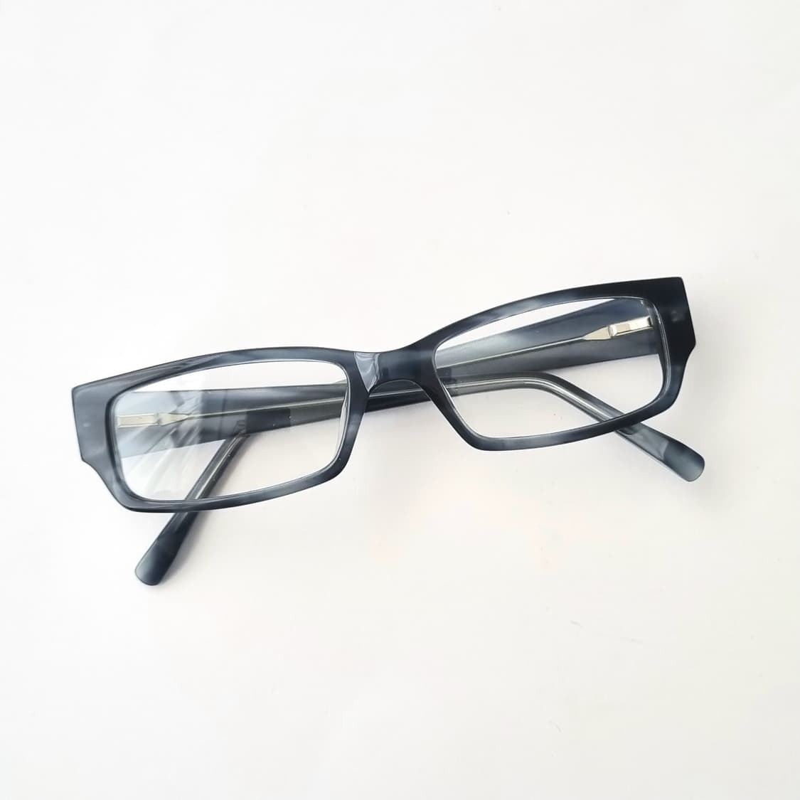 데드스탁 시크한 블루 마블 직사각형 뿔테 안경테 613 상품이미지1