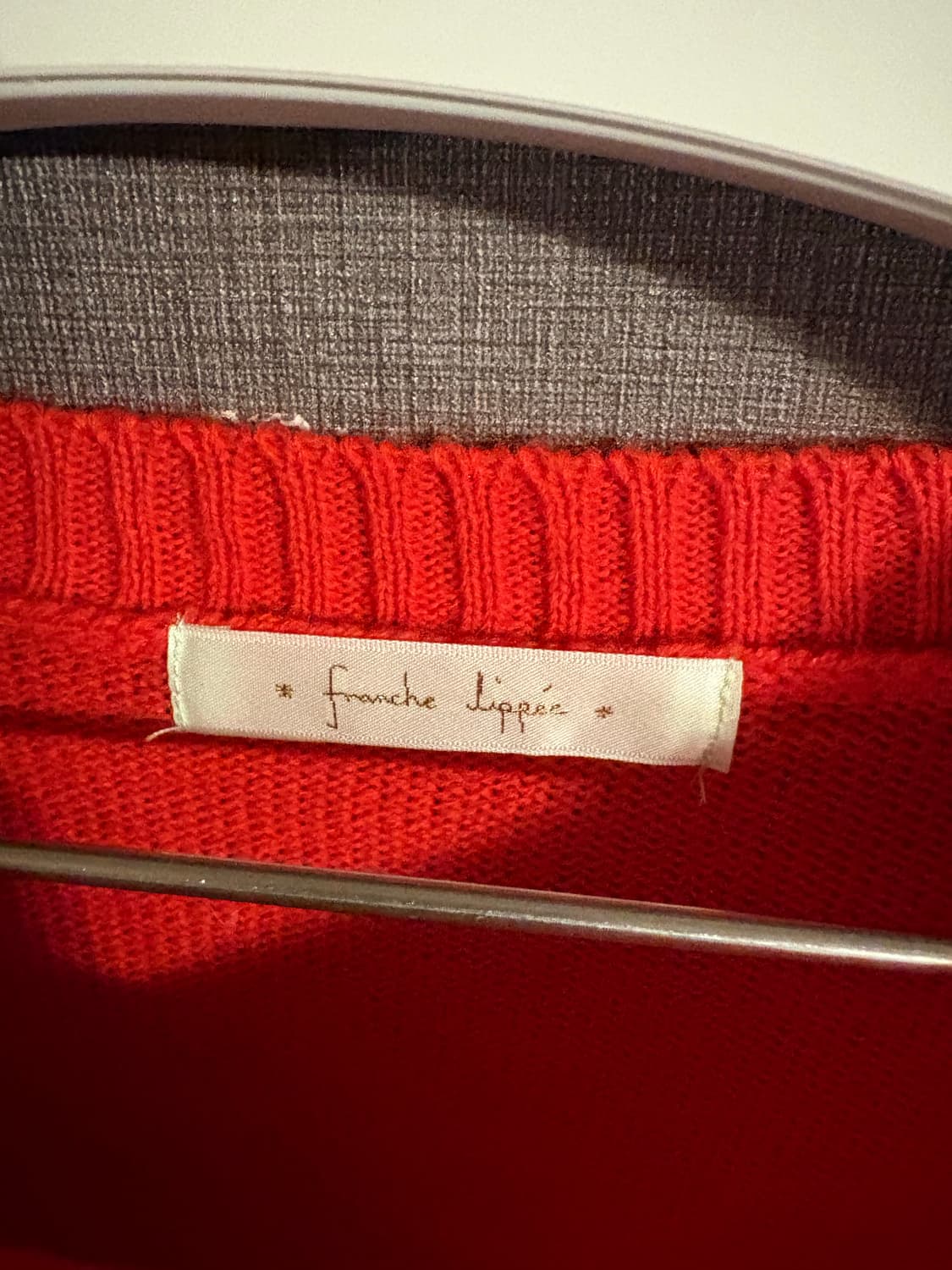 새상품/Franche Lippee 빨간색 토끼 니트 M 상품이미지2
