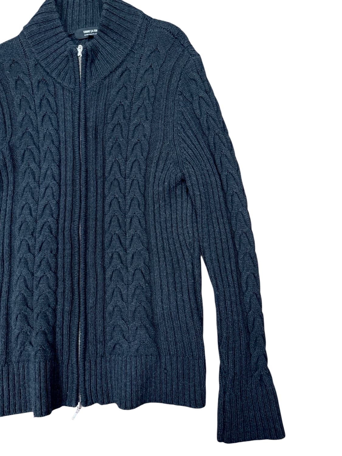 COMME CA ISM Cable Knit Zip-Up Cardigan 상품이미지4