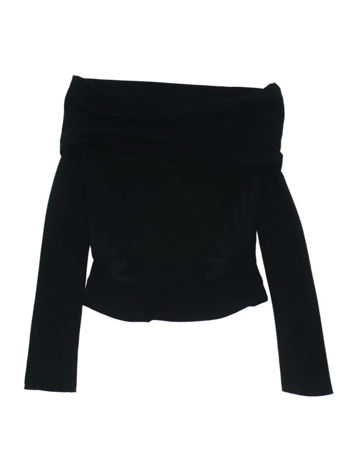 TAAE Ribbon Ribbed Off-shouler top 001 상품이미지2