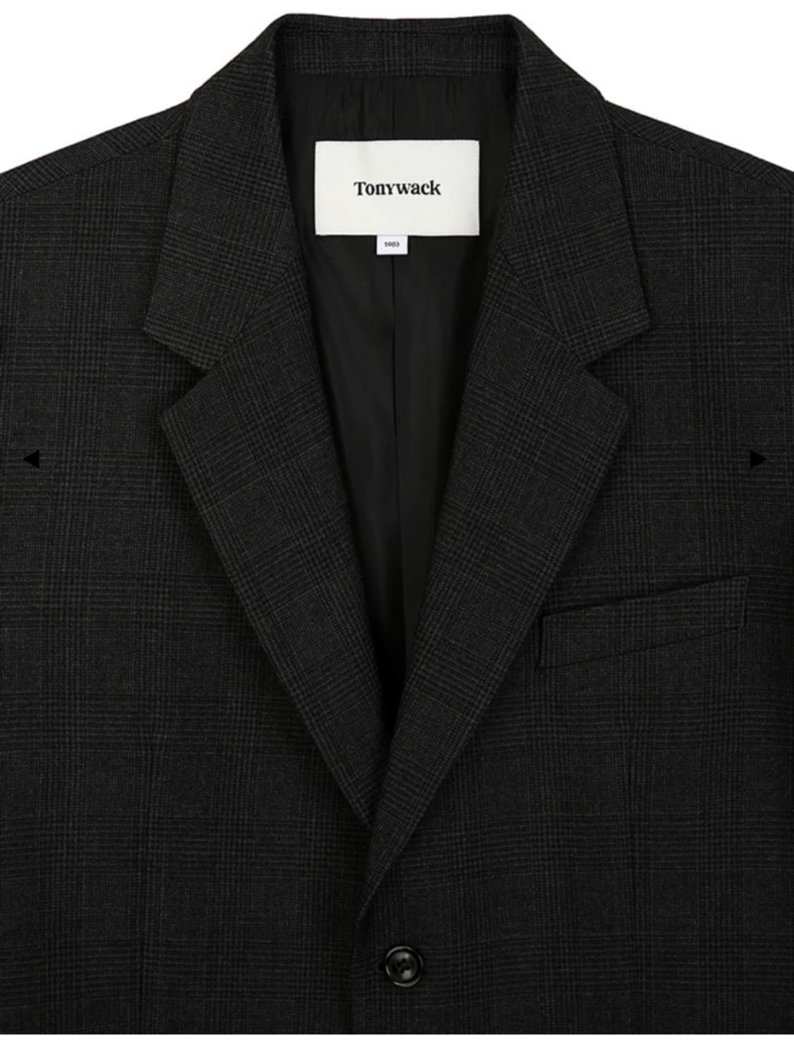토니웩 시그니처2 버튼 블레이저 차콜 그레이 체크 L 상품이미지3