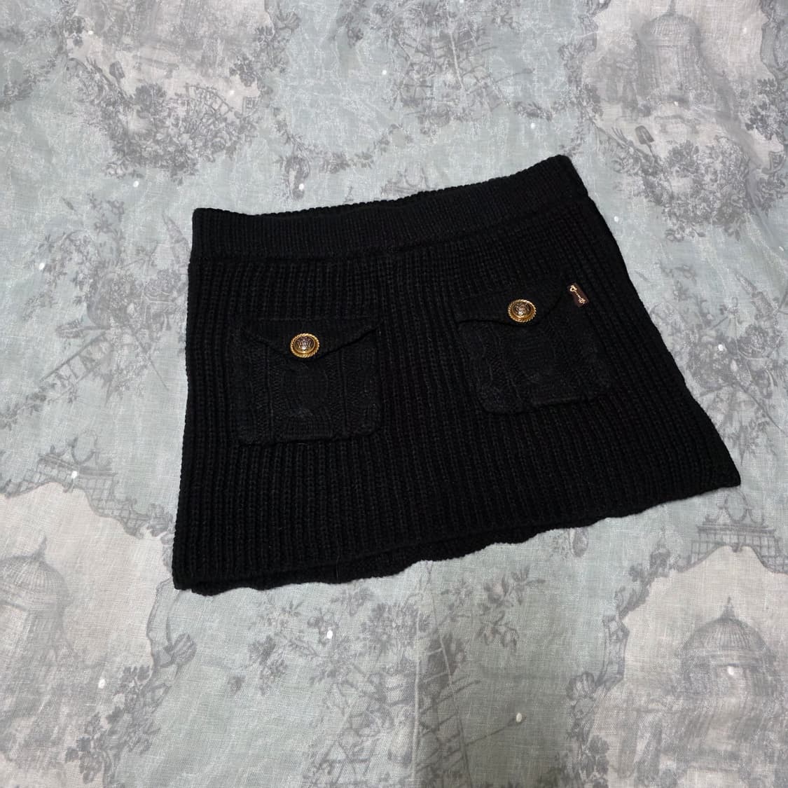 d.i.a 다이아 니트 스커트 금장  y2k 오네갸루 와투케 펑크 상품이미지2