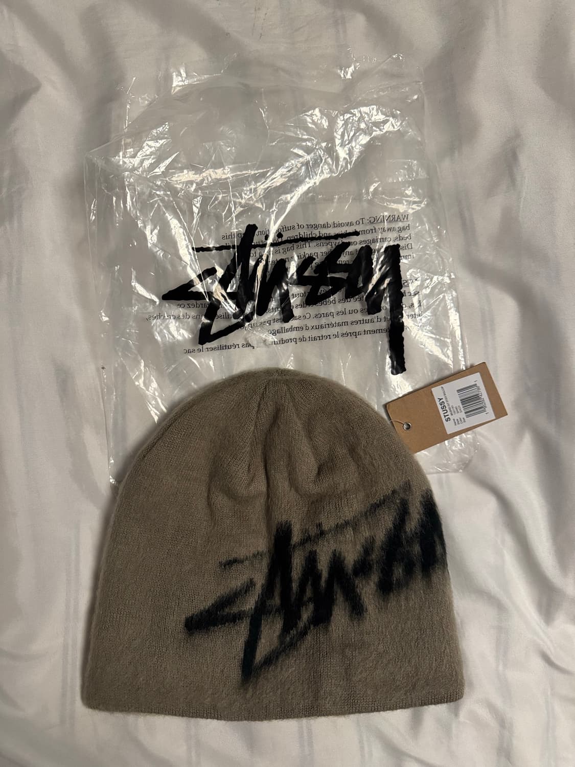 스투시 브러시드 비니 샌드 상품이미지1