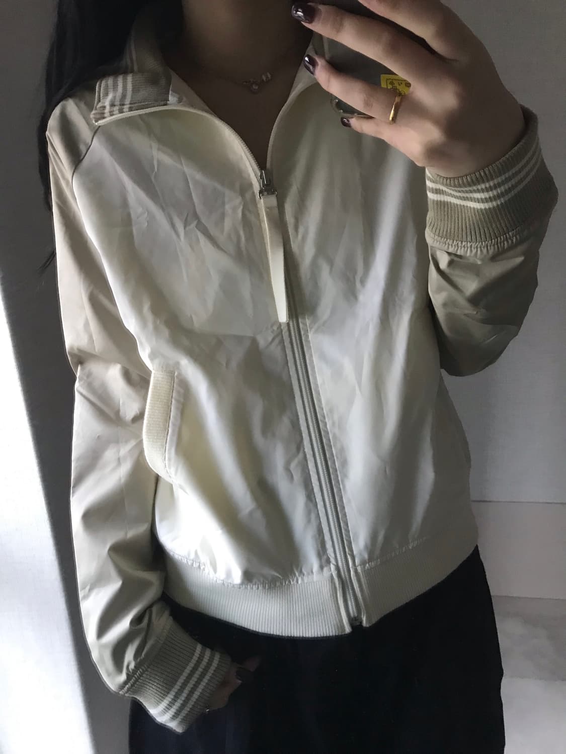 아디다스 카키 크림 나그랑 00s 바람막이 상품이미지5