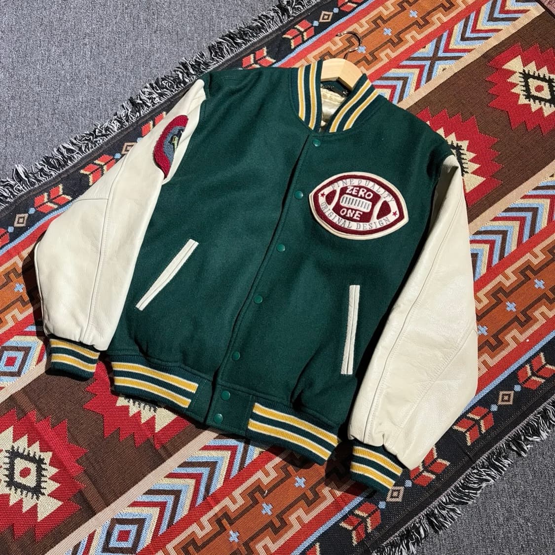 일제 빈티지 ifco 소가죽 바시티 자켓 상품이미지2