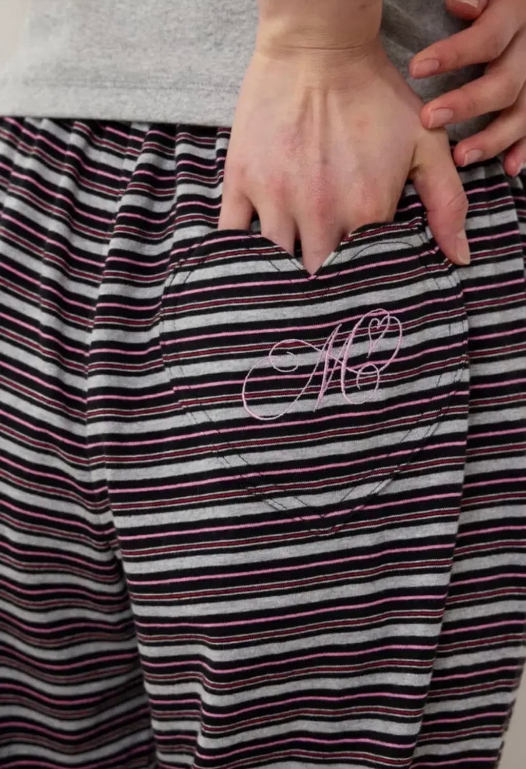 마블링 스트라이프 팬츠 상품이미지1