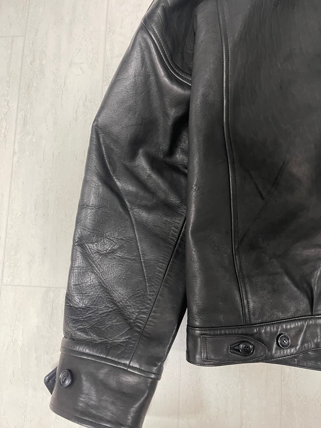 올드조 / 홀스하이드 가죽자켓 / 42블랙 상품이미지8