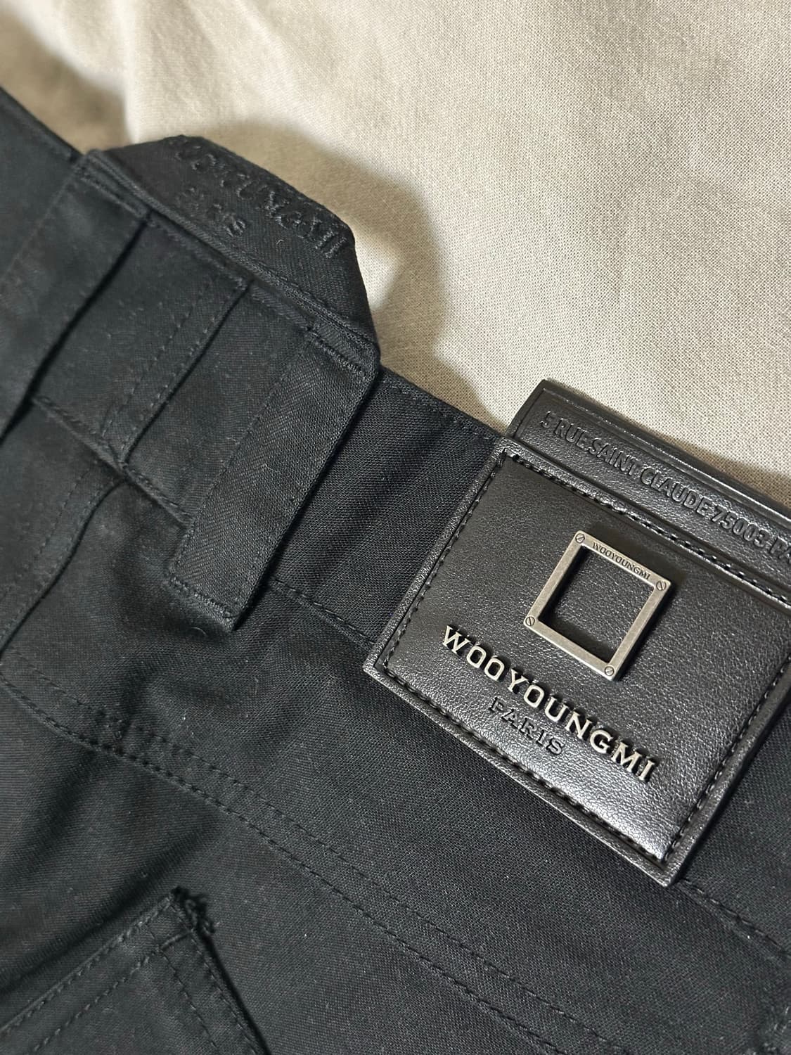 [46] 우영미 플랩 팬츠 블랙 상품이미지4