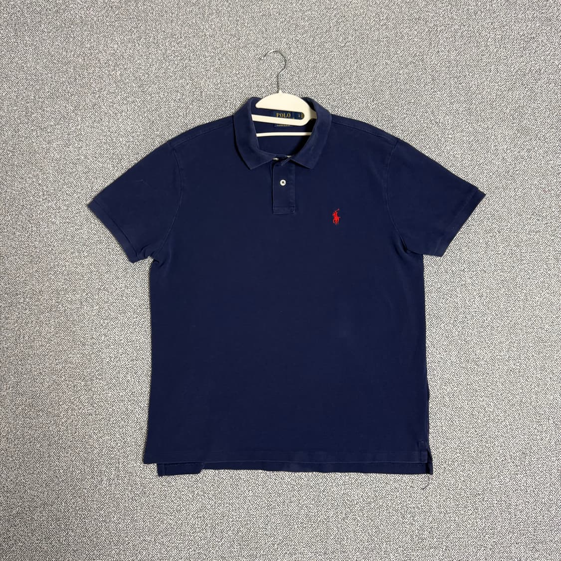 폴로 랄프로렌 반팔 카라티 네이비 L 커스텀 슬림핏 상품이미지1