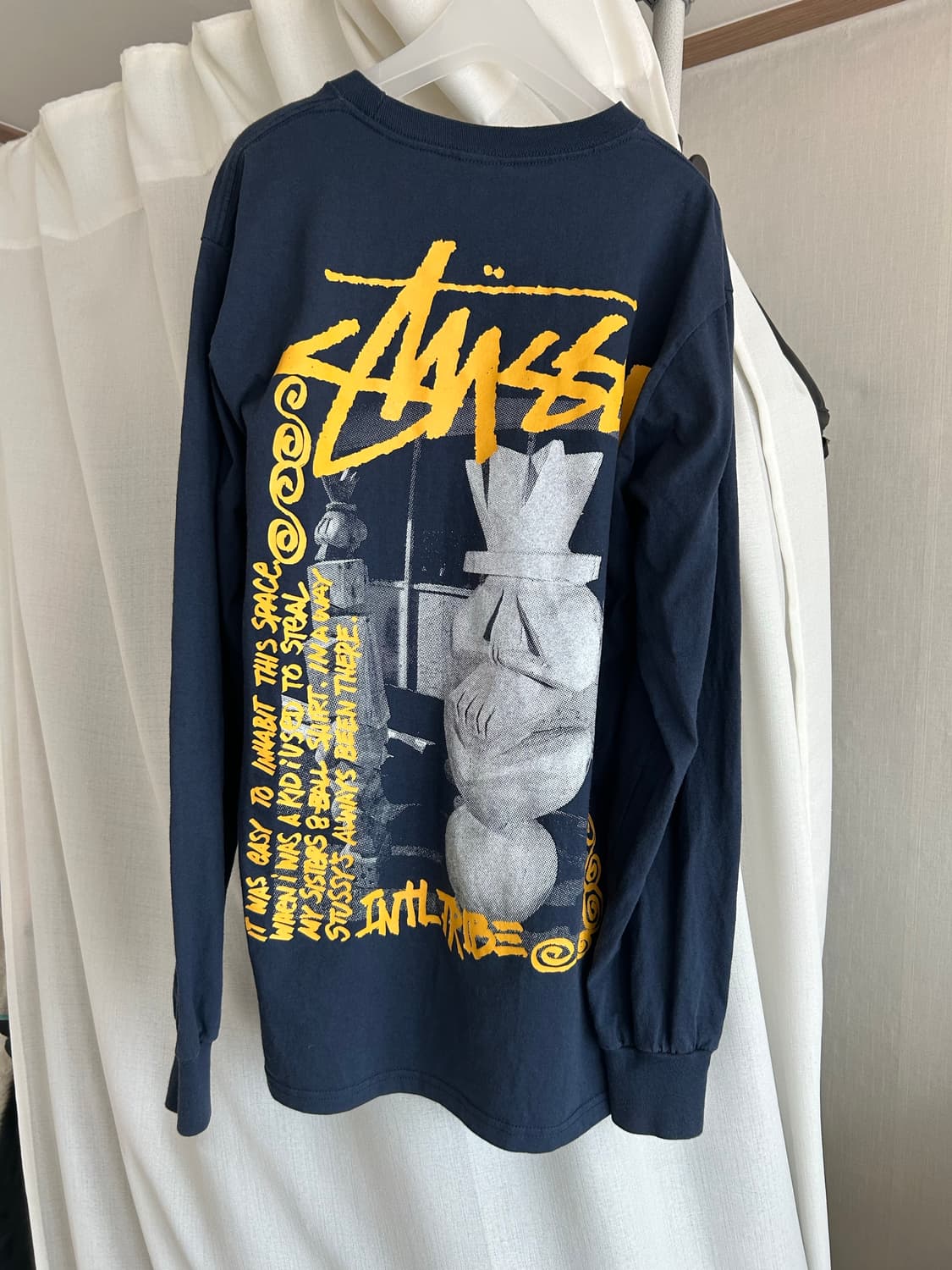 스투시 란딘 롱슬리브 네이비 M 상품이미지1