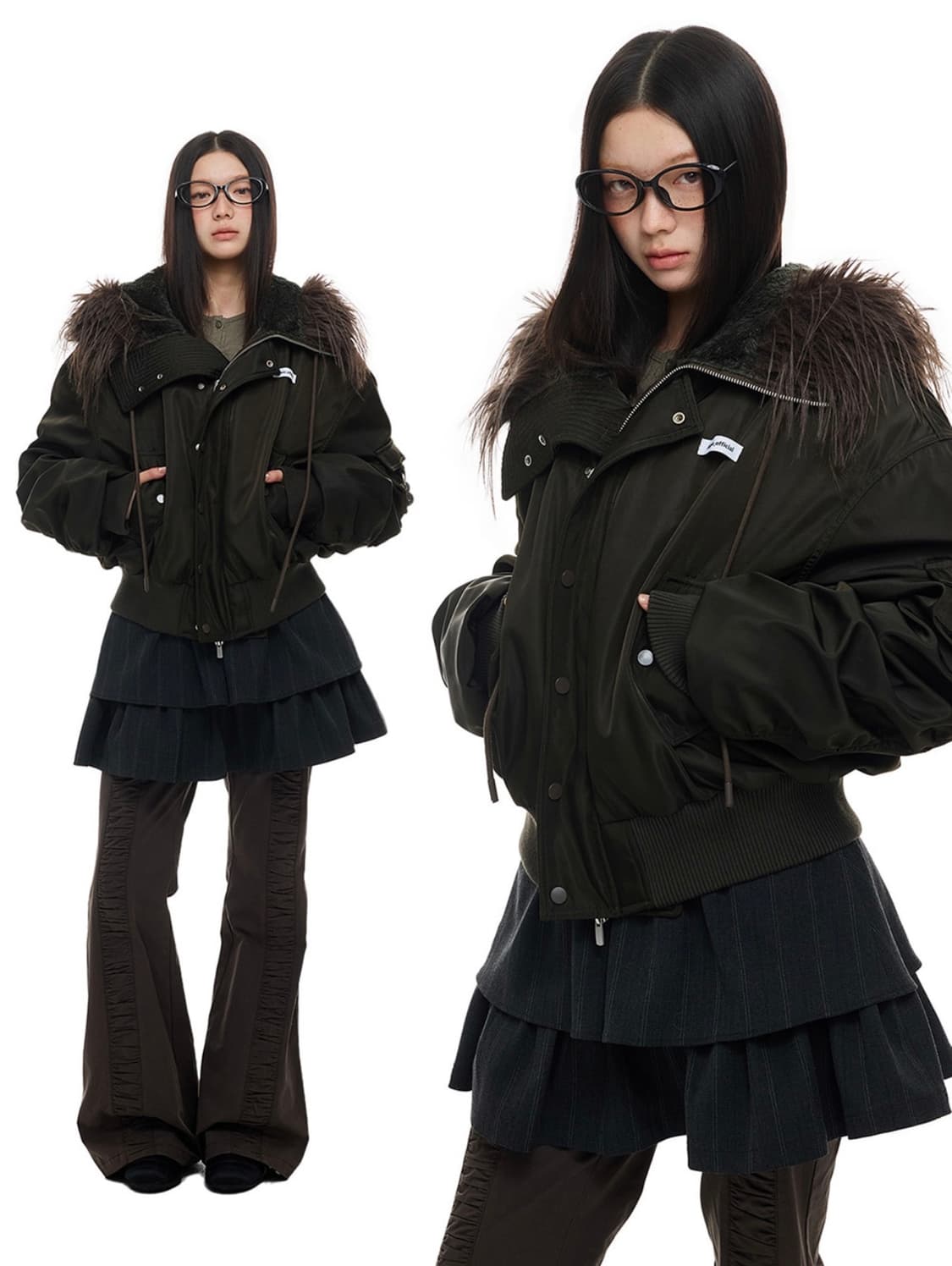 JIKOO  polar edge fur trim jacket 야상패딩 상품이미지2