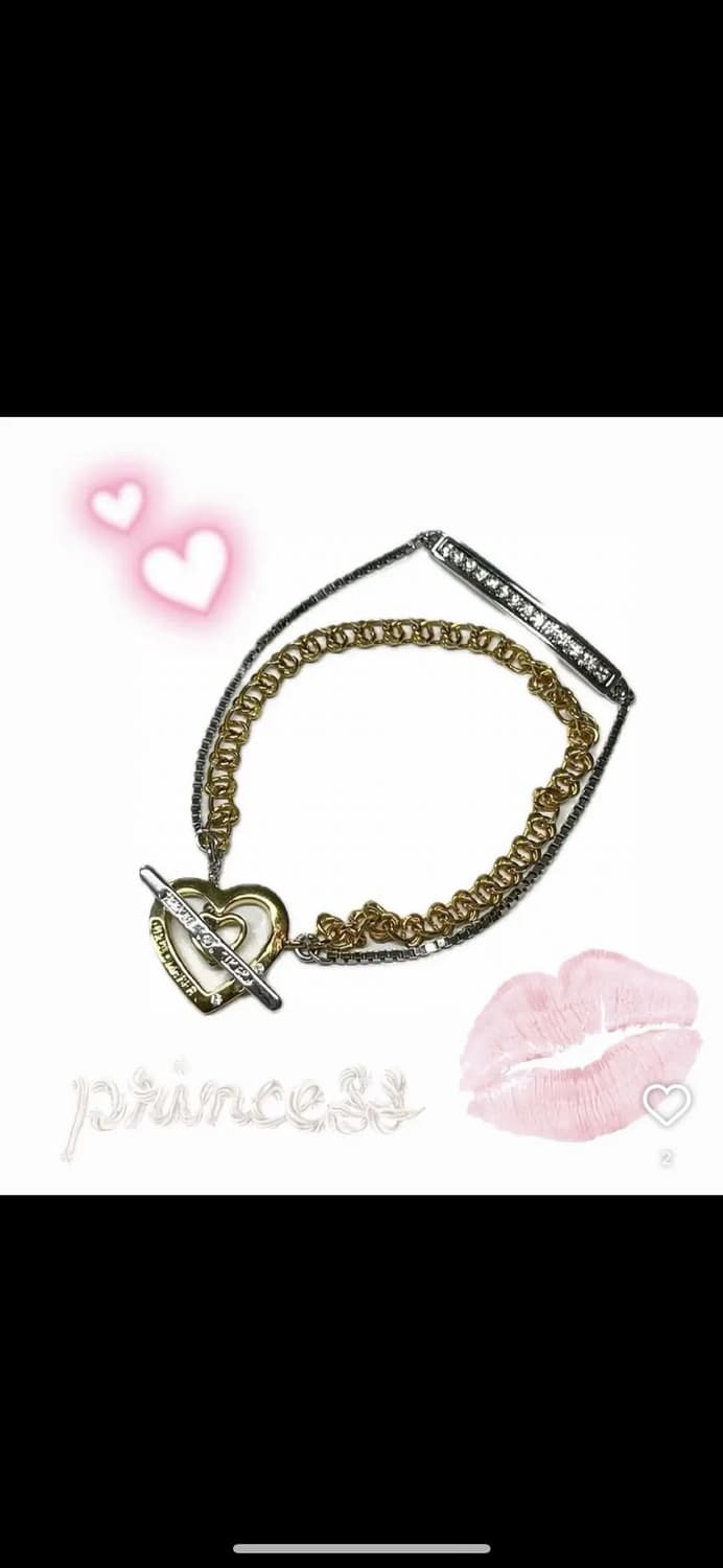 갸루ㄱ세실맥비 하트 체인 팔찌 상품이미지1