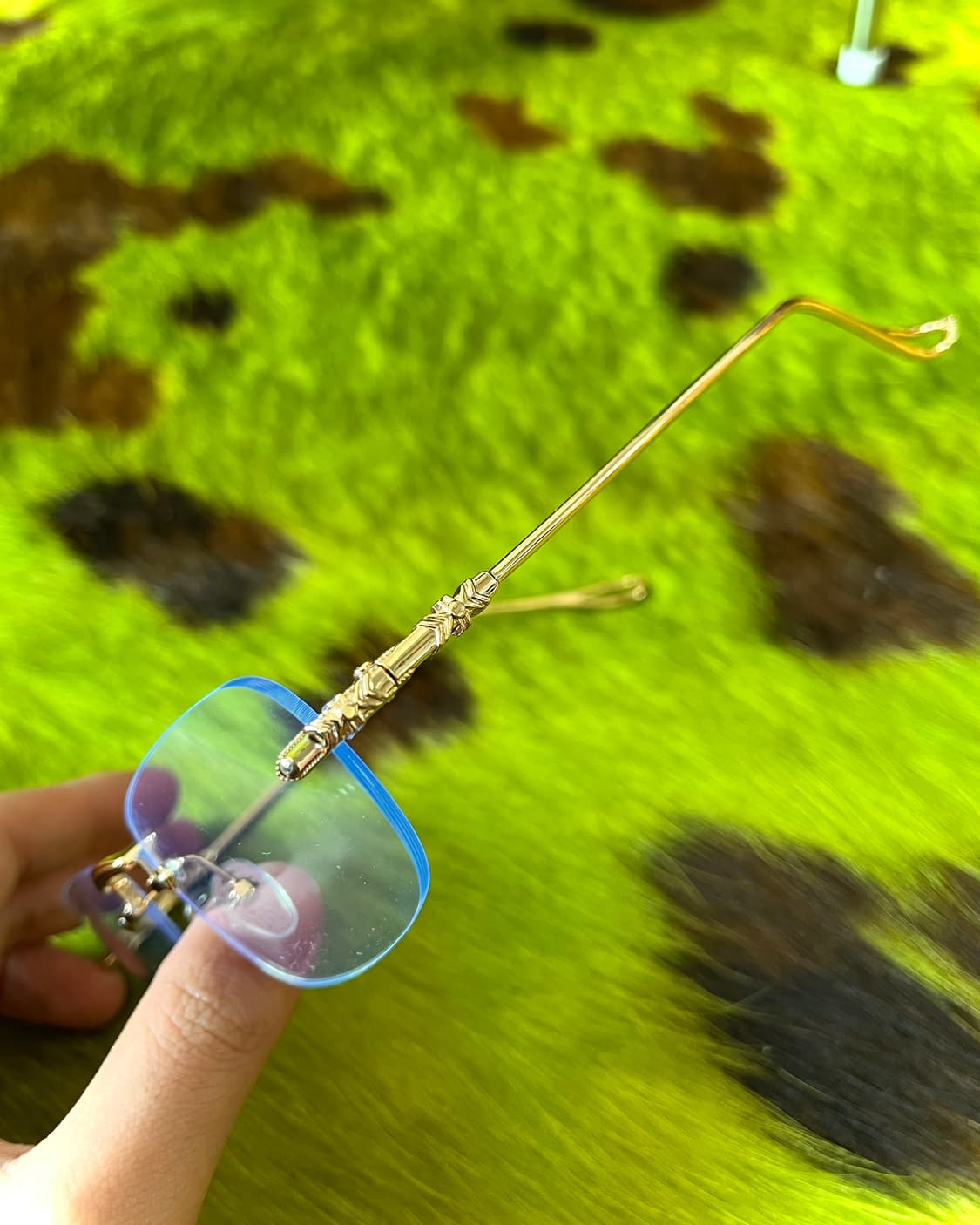 Jpn Antique Gold Trim Rimless Glasses 상품이미지5