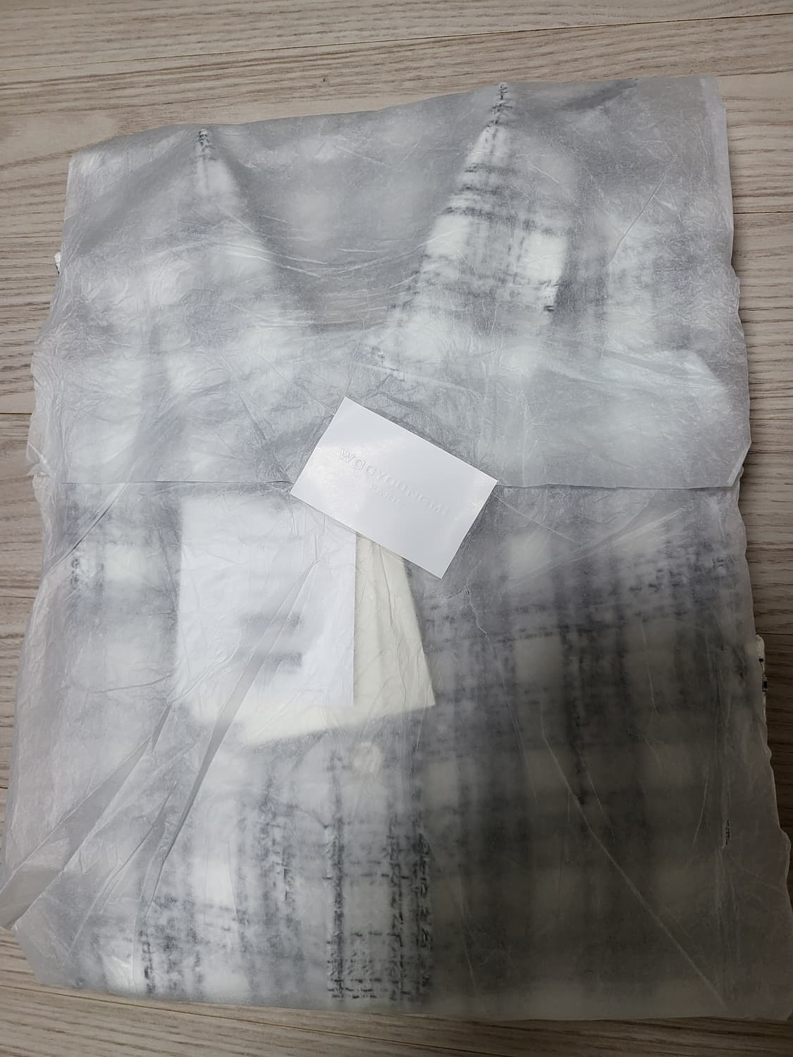 새상품) 우영미 트위드 체크 셔츠 화이트 상품이미지9