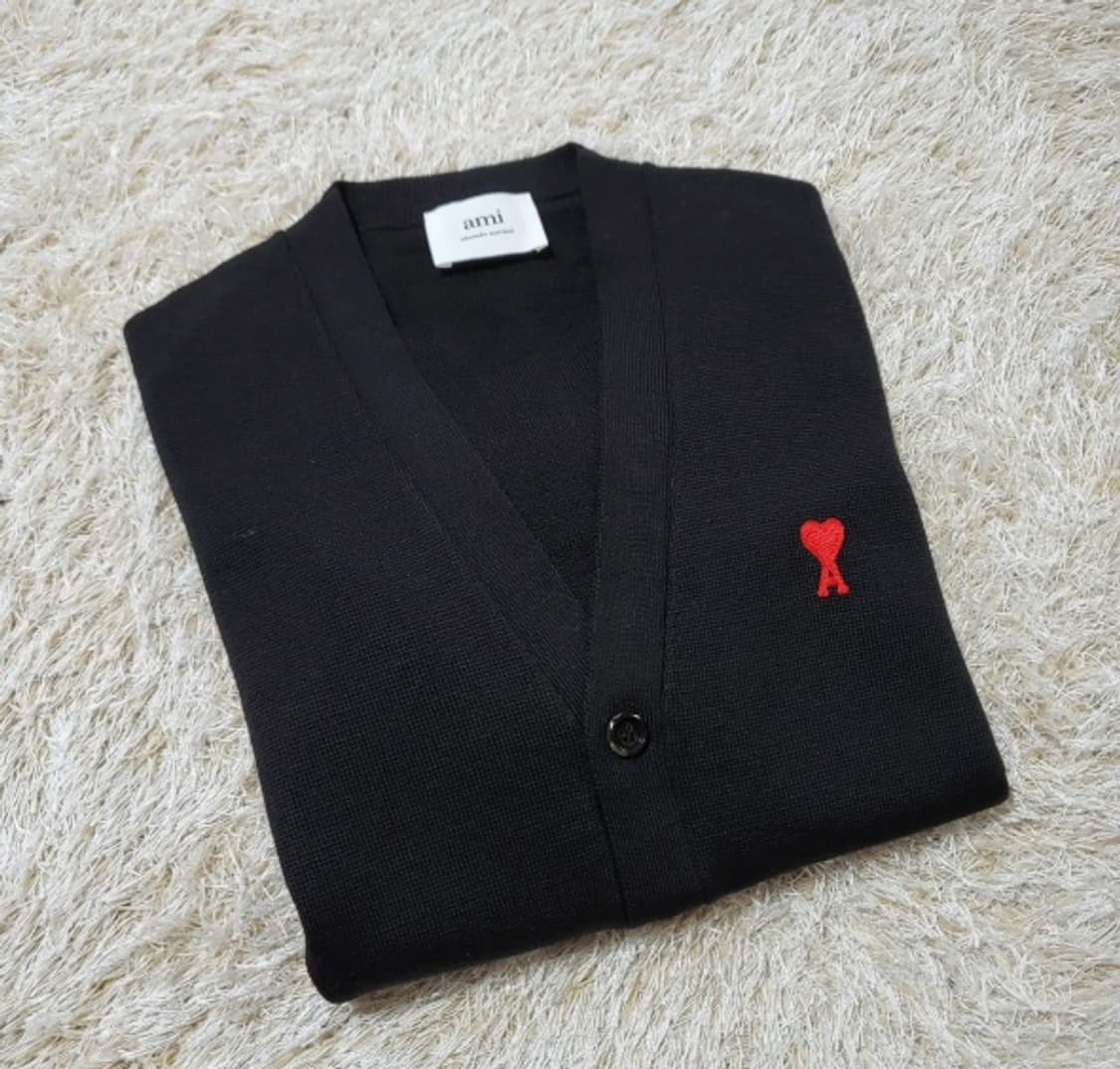 AMI 아미 하트 로고 메리노울 가디건 남여공용 병행수입 새상품 상품이미지1