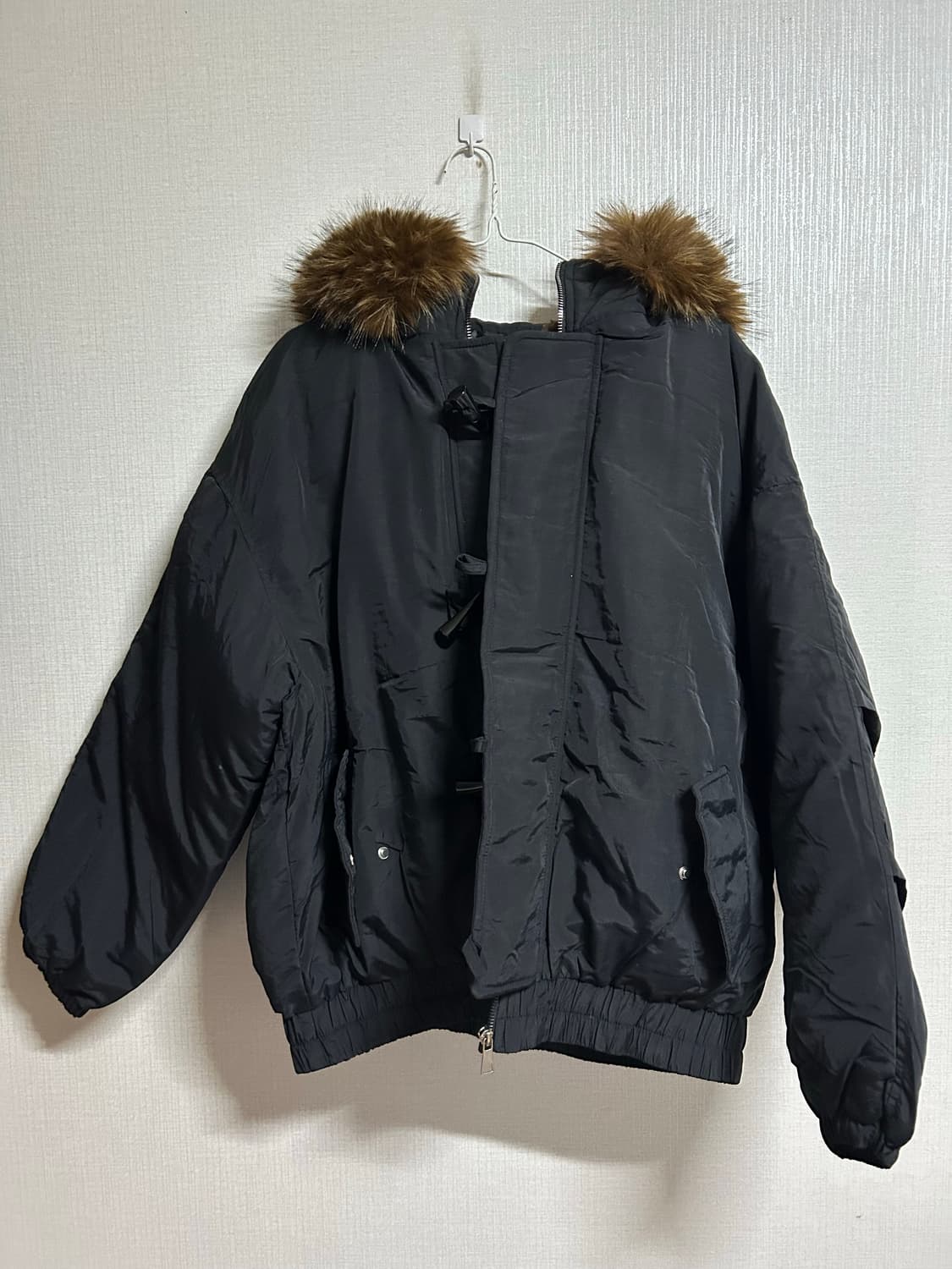 떡볶이 더플 패딩 퍼 후드 새제품 상품이미지3