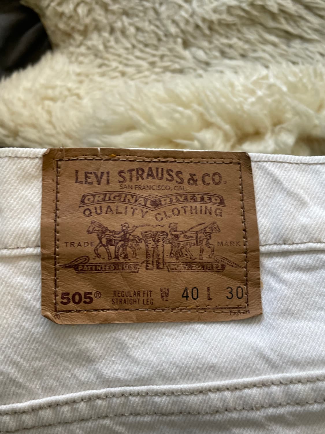 리바이스505 화이트진 청바지(오렌지탭) 상품이미지2