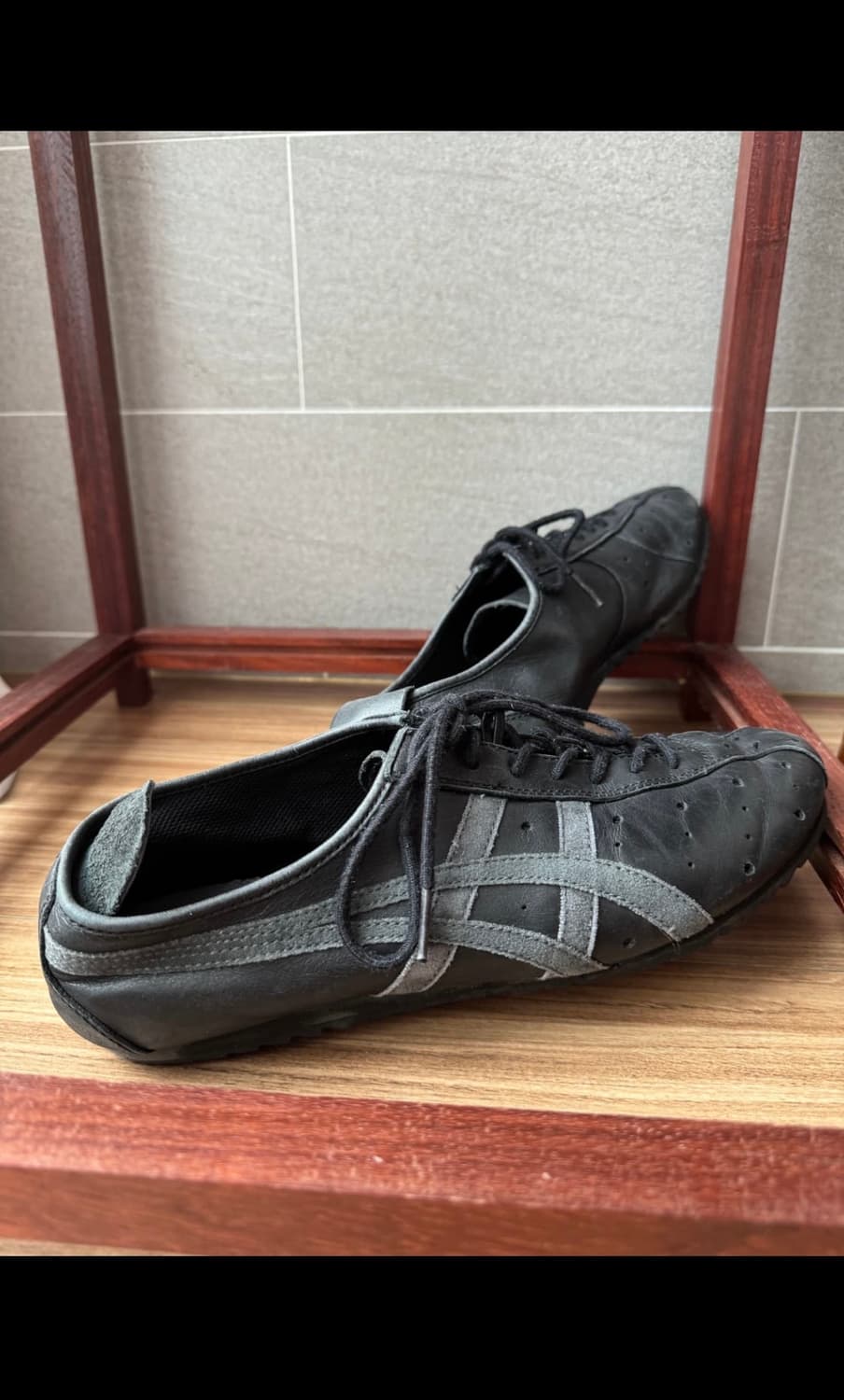 빈티지 오니츠카 타이거 케이린 레더 블락 상품이미지3