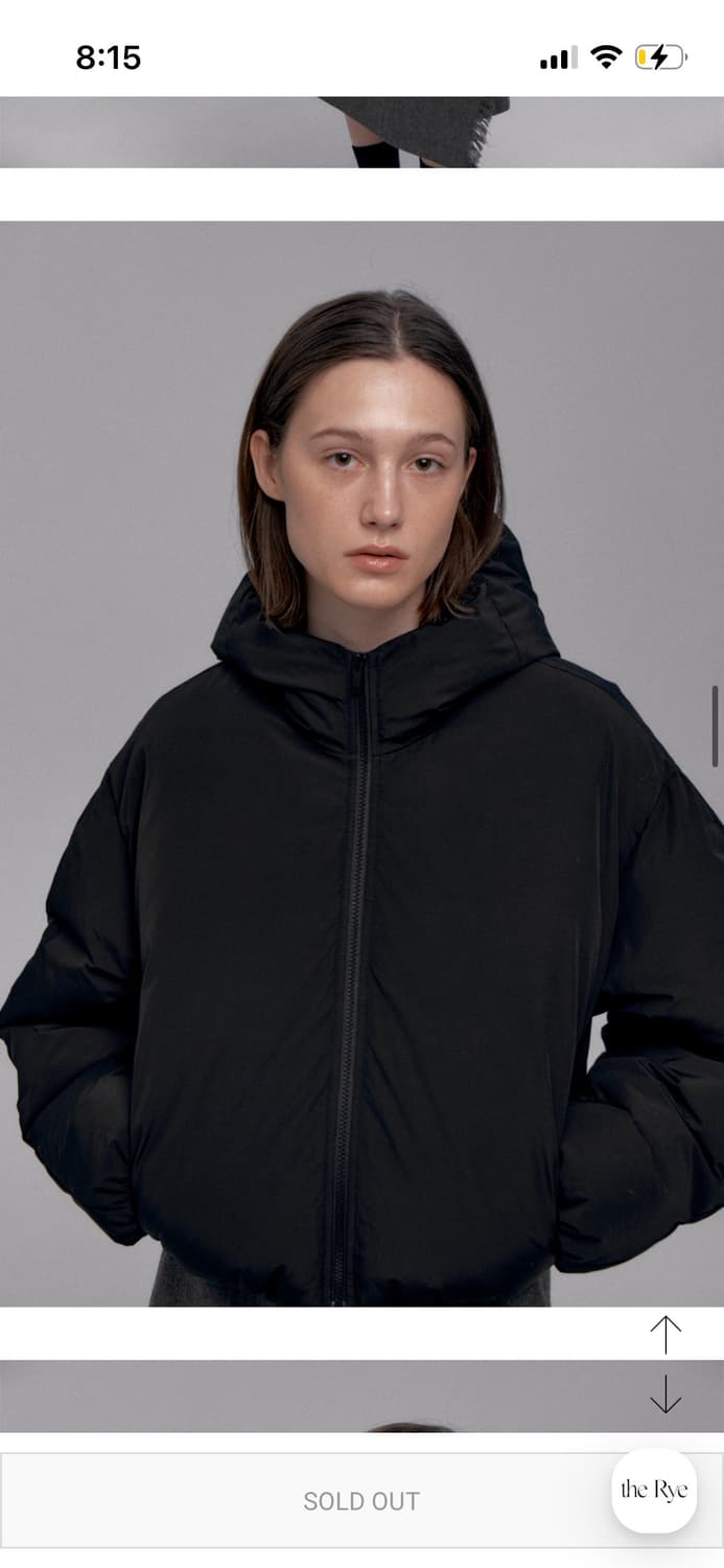 *해외출국으로 판매중단예정* TheRye 더라이 구스다운 패딩 블랙 상품이미지5