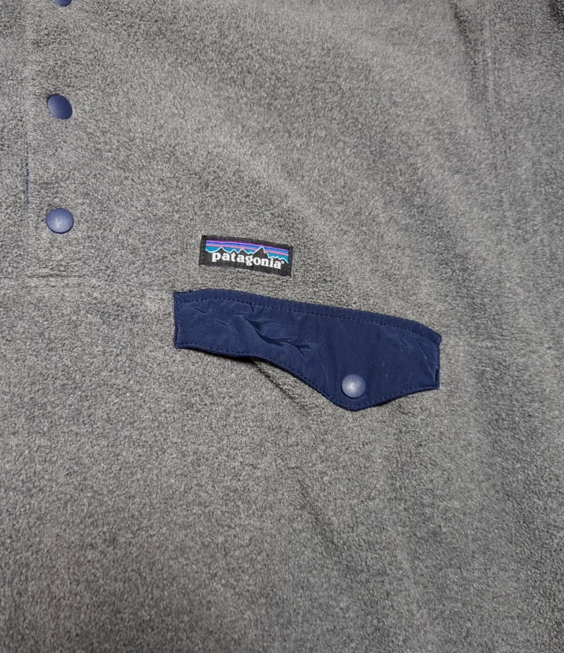 15FW 파타고니아 신칠라 스냅-T 그레이 네이비 플리스 상품이미지3