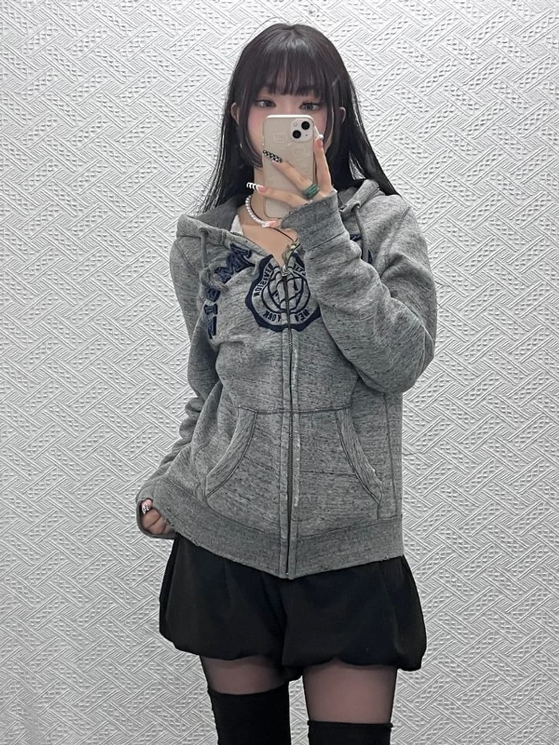 아베크롬비 레트로 빈티지 그런지 데미지 후드집업 S C10571 상품이미지2