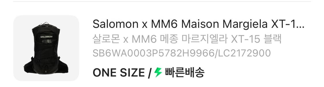 살로몬 x 메종 마르지엘라mm6 XT-15 블랙 상품이미지4