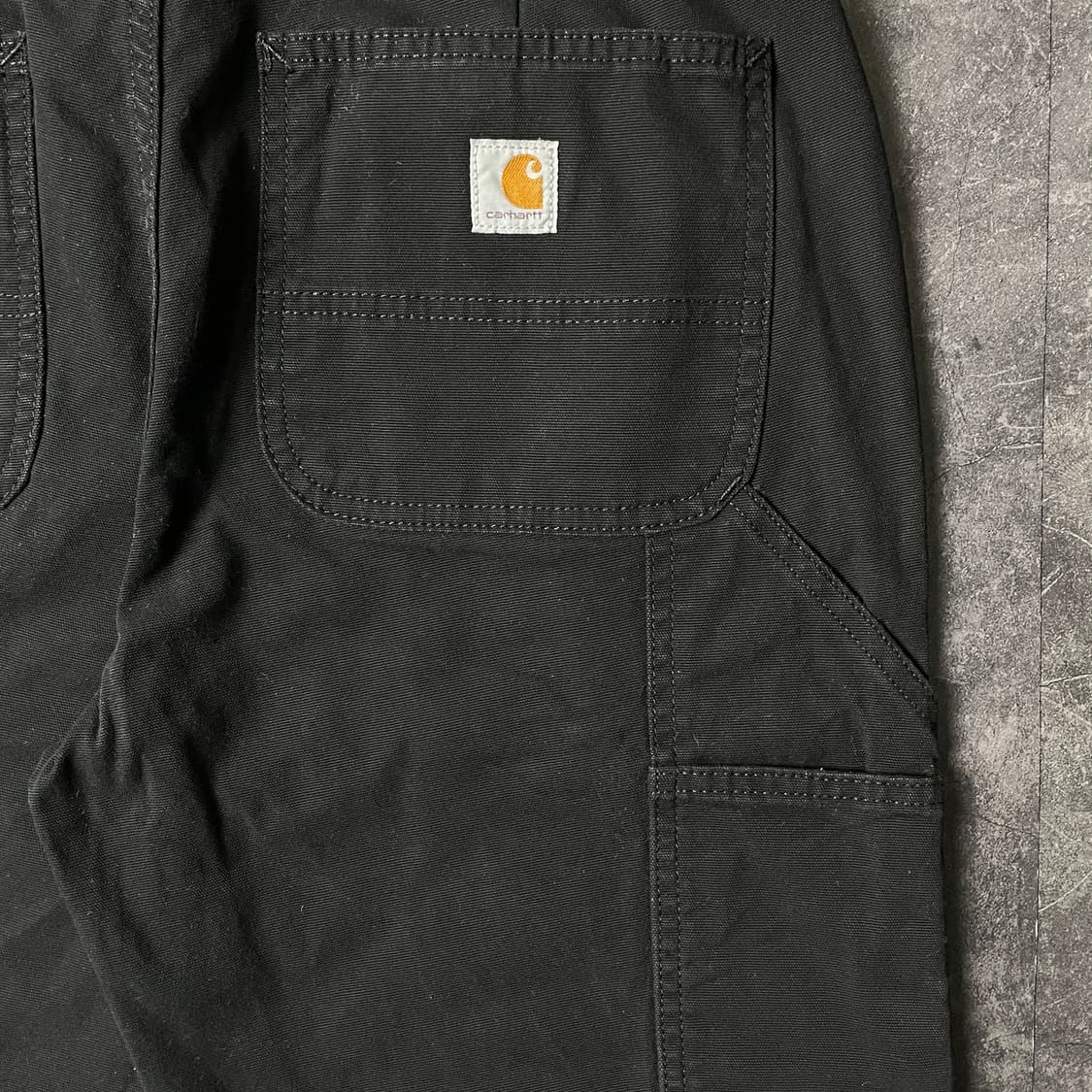 CARHARTT 칼하트 블랙 루즈핏 더블니 카펜터 워크 팬츠 A00976 상품이미지8
