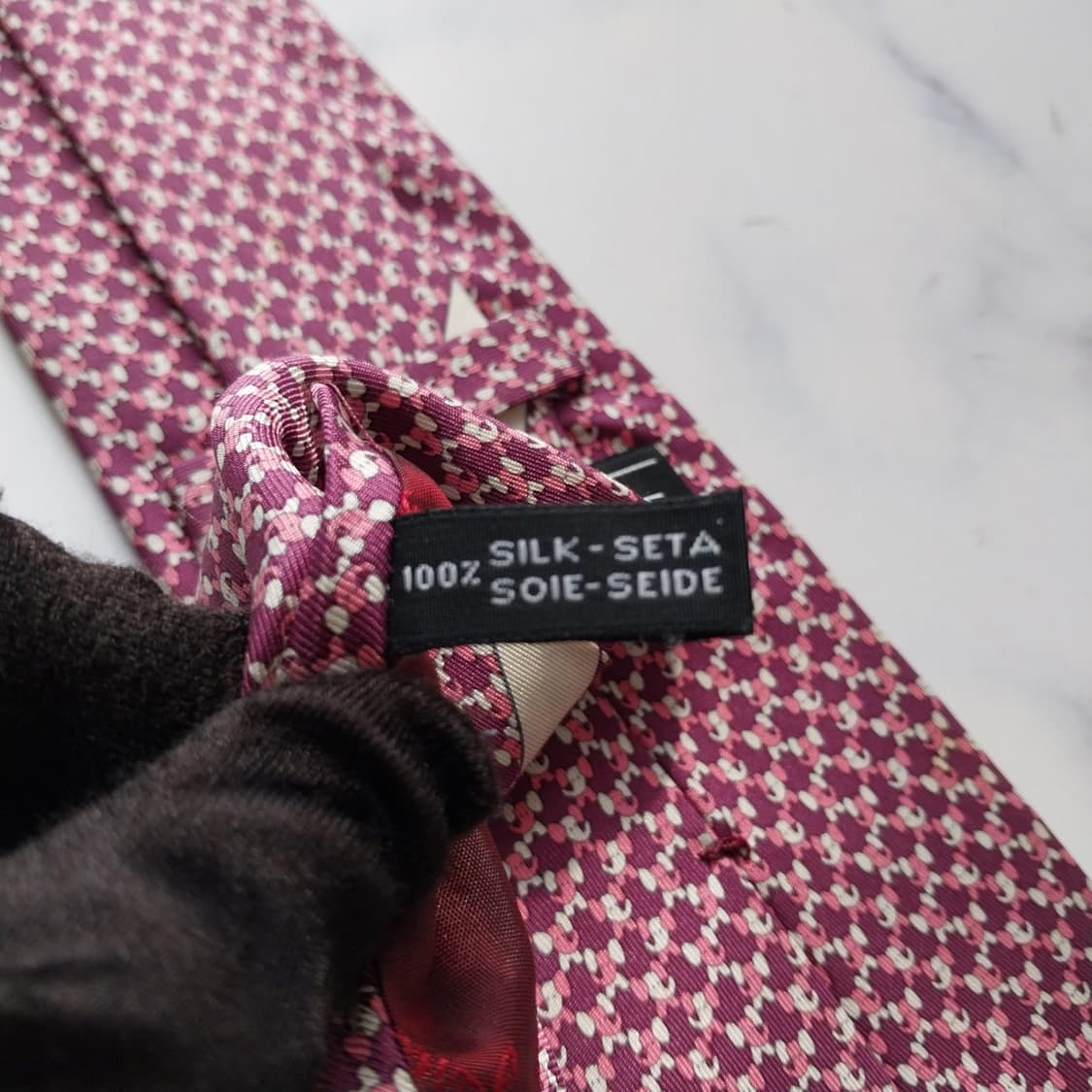 살바토레 페라가모 코끼리 모티브 넥타이 8.9cm A~B등급 K2176 상품이미지2