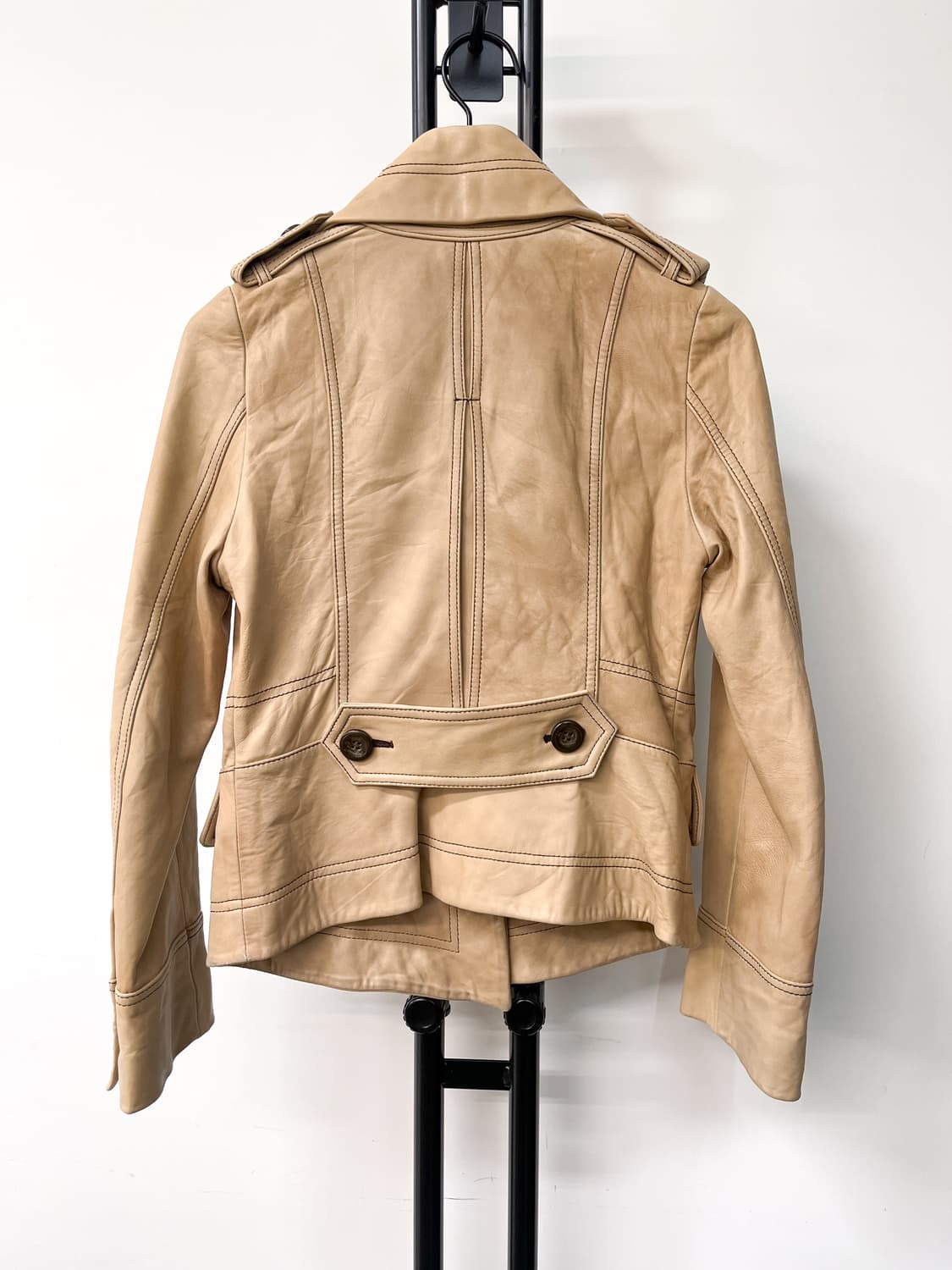 라레그로 더블 브레스티드 레더 자켓 상품이미지3