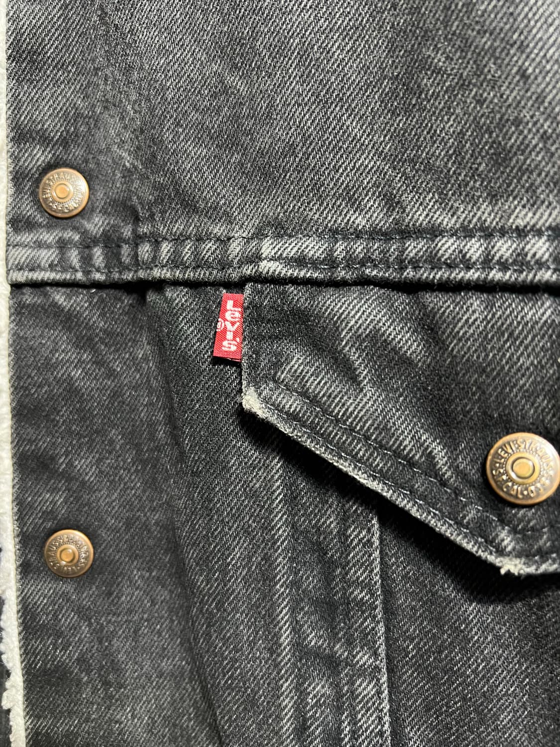 80s 리바이스 쉐르파 흑청 자켓 상품이미지3