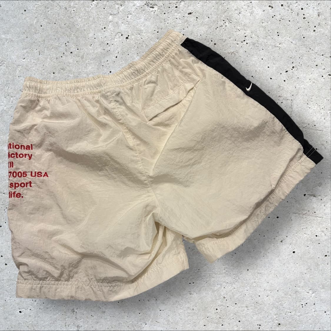 [L] 나이키 더블 스우시 반바지 화이트 블랙 C479 상품이미지2