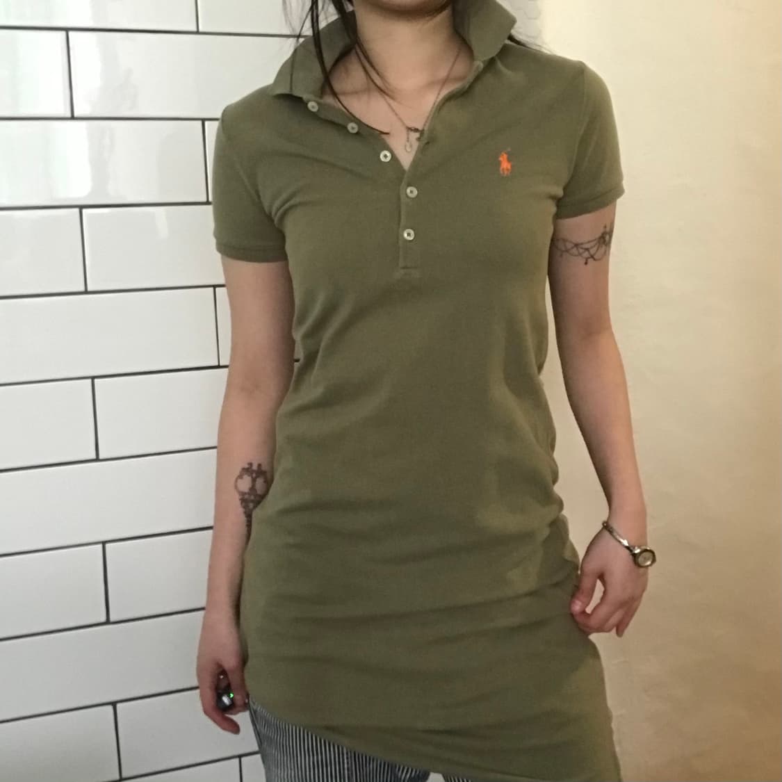 폴로 랄프로렌 카키 폴로 원피스 상품이미지3