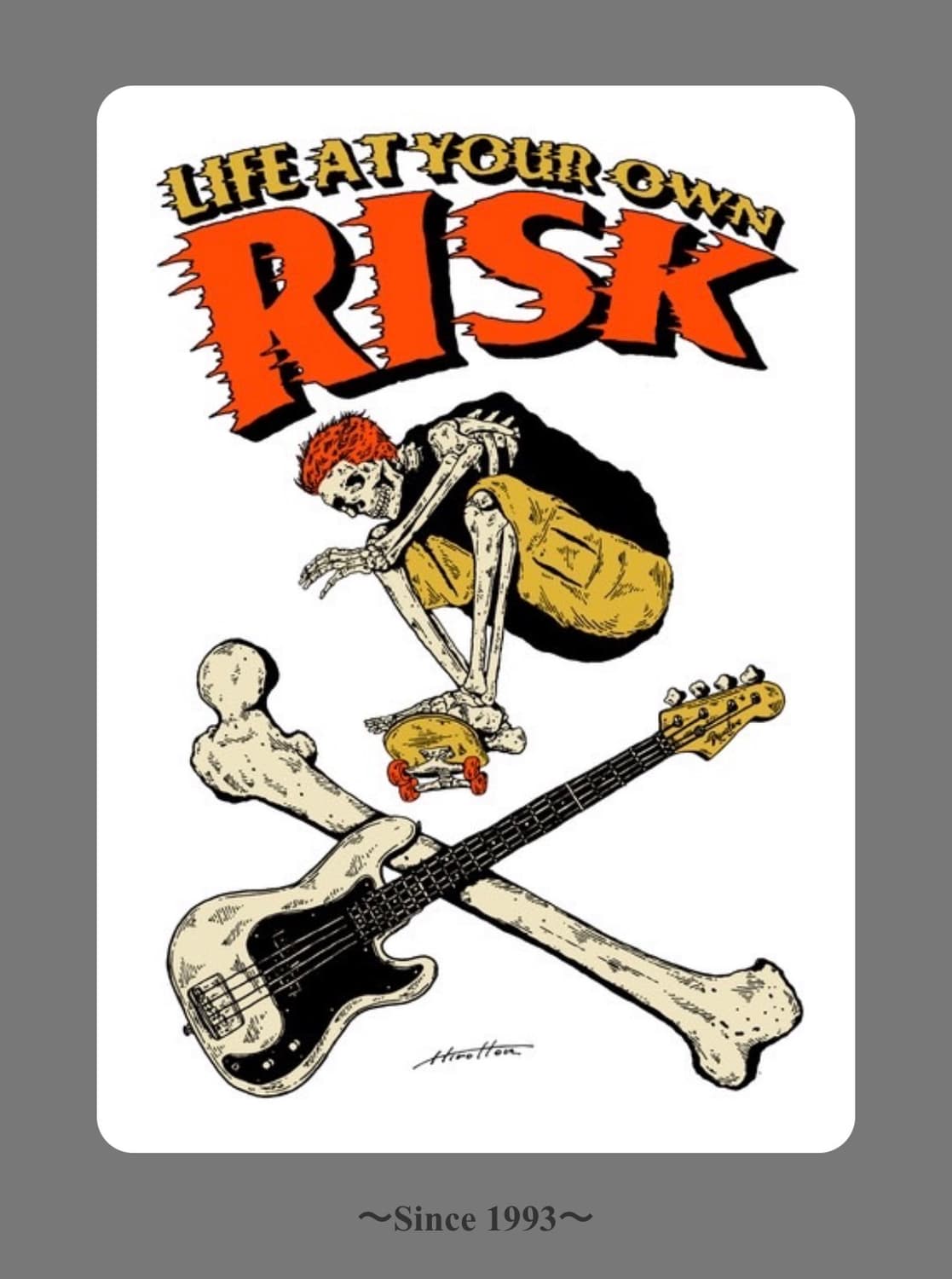 LIFE AT YOUR OWN RISK 스컬 그래픽 티셔츠 L 상품이미지8