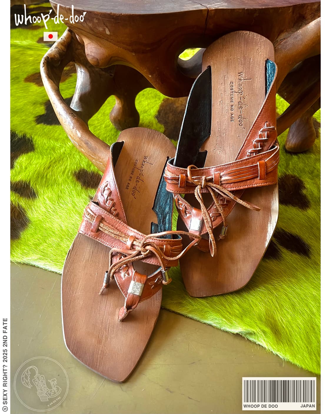 Whoop de doo Leather Western Flip-Flop 상품이미지1