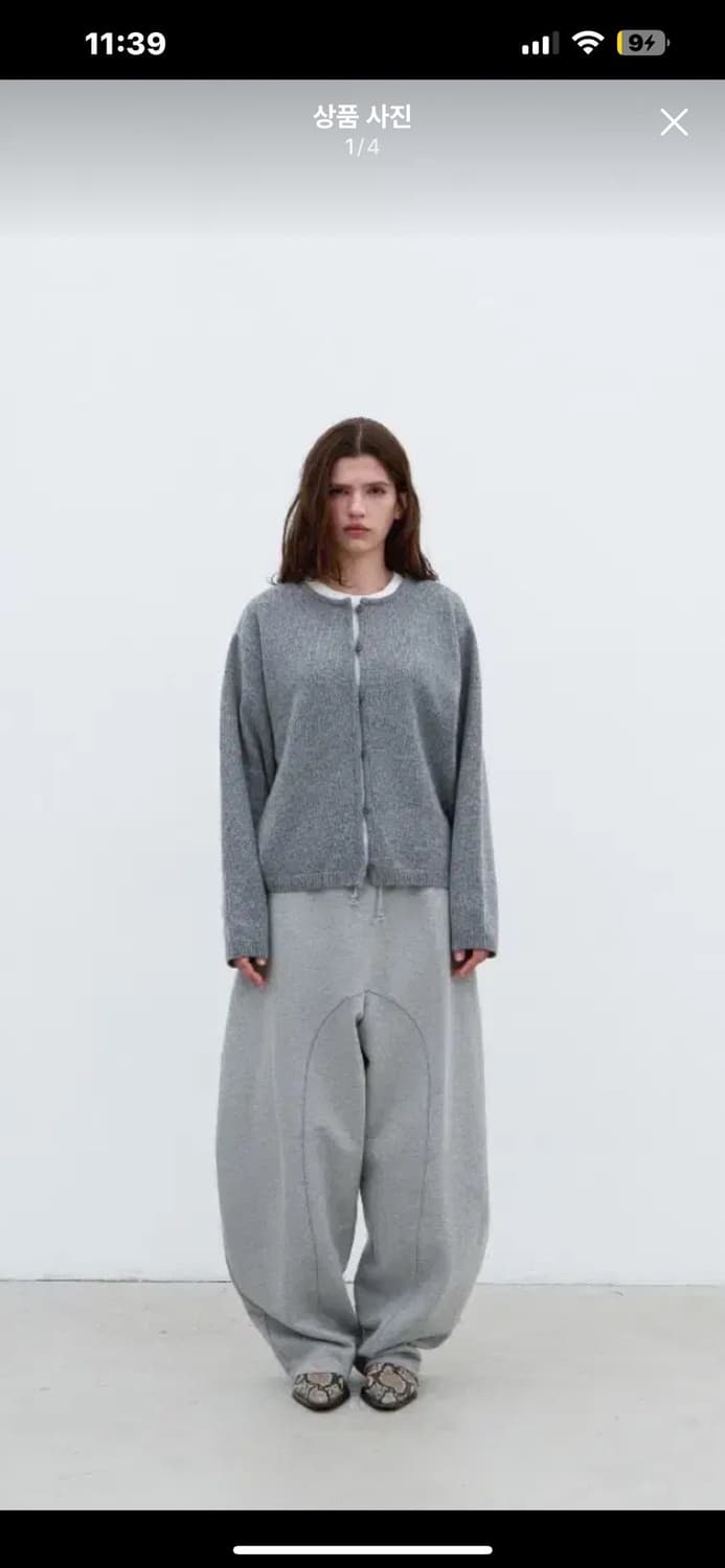 오브헤덴 op heden 울 크루넥 가디건 상품이미지1