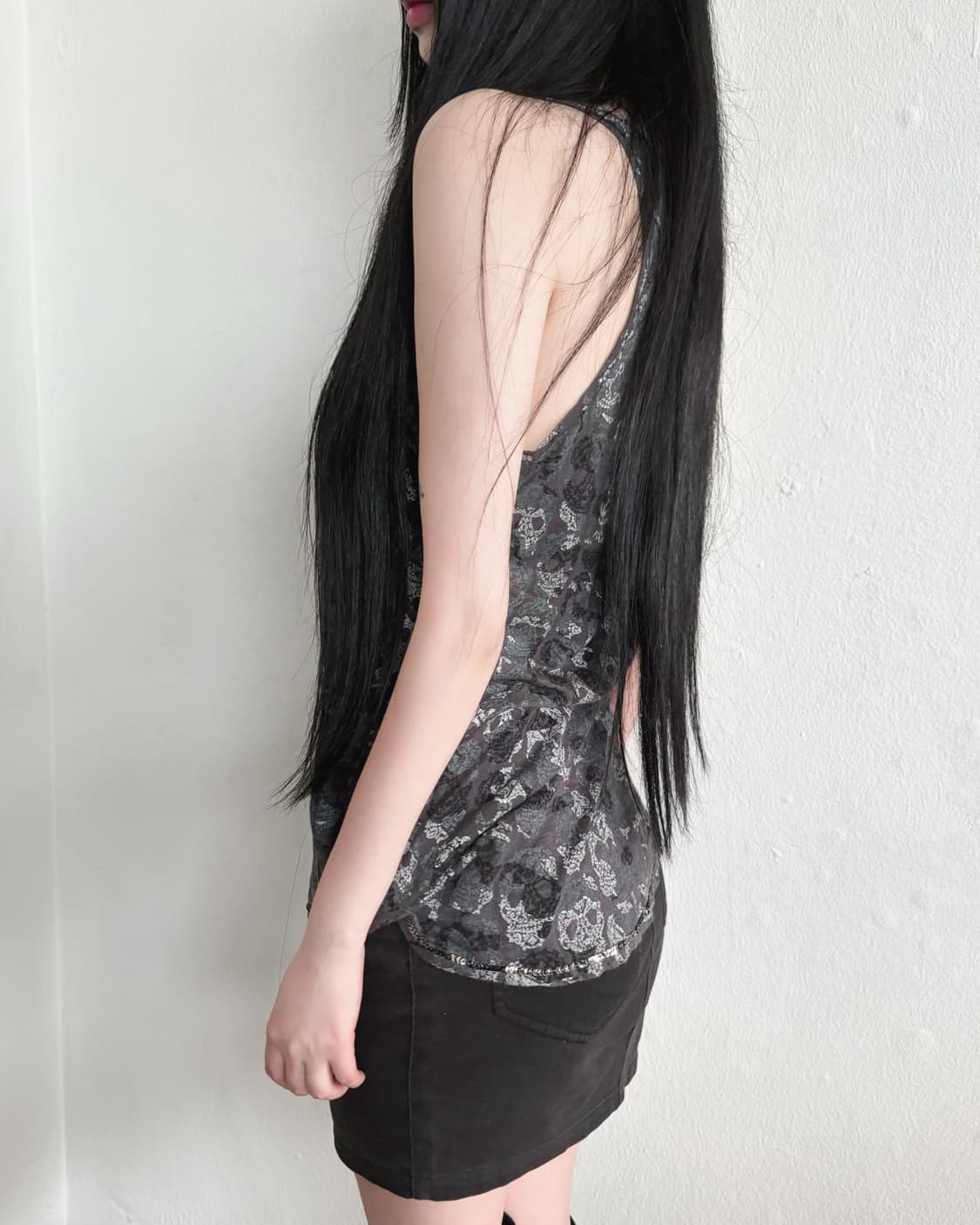 자딕앤볼테르 스컬 패턴 슬리브리스 상품이미지3
