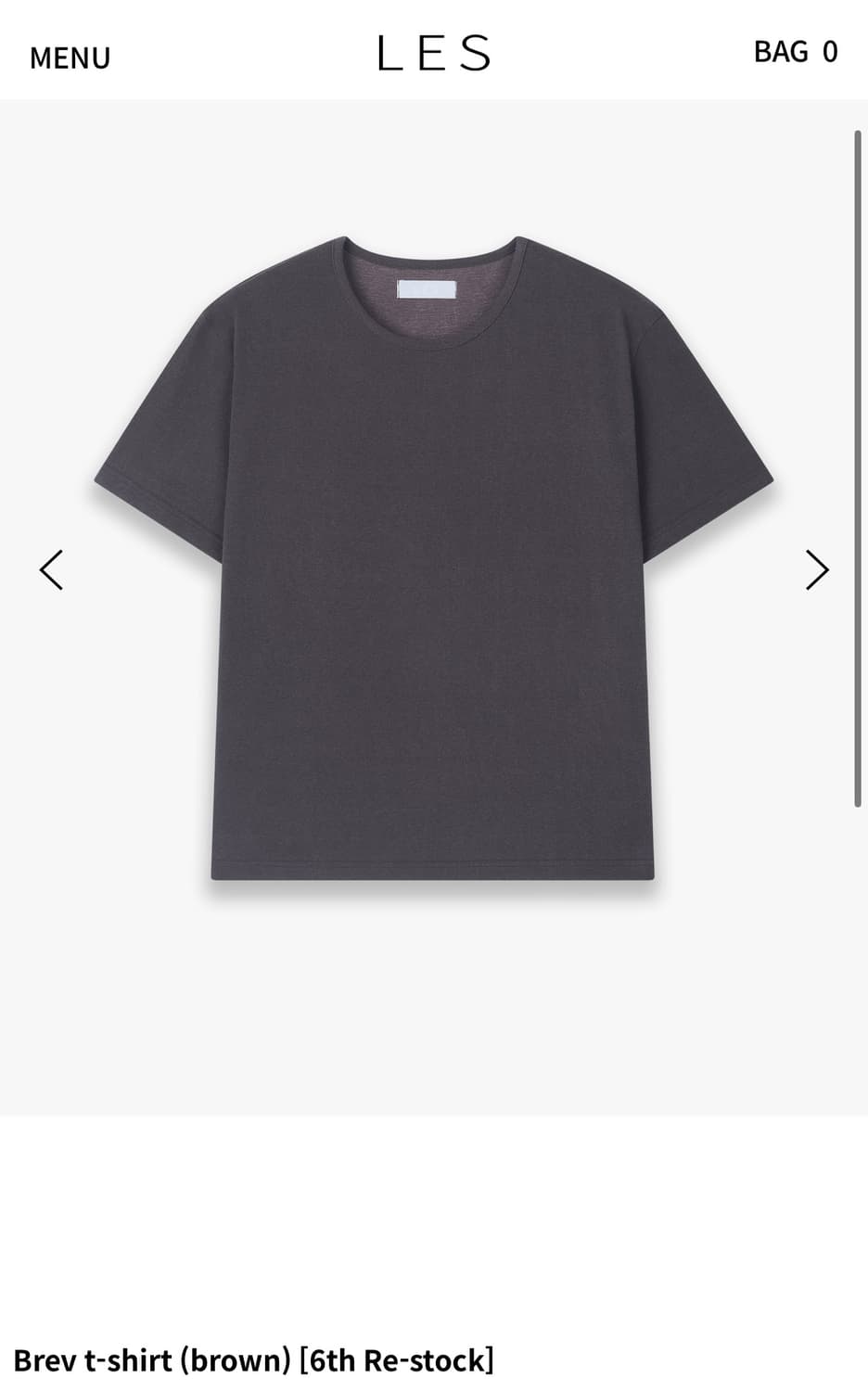 LES Brev tshirt 브라운 2사이즈 상품이미지1