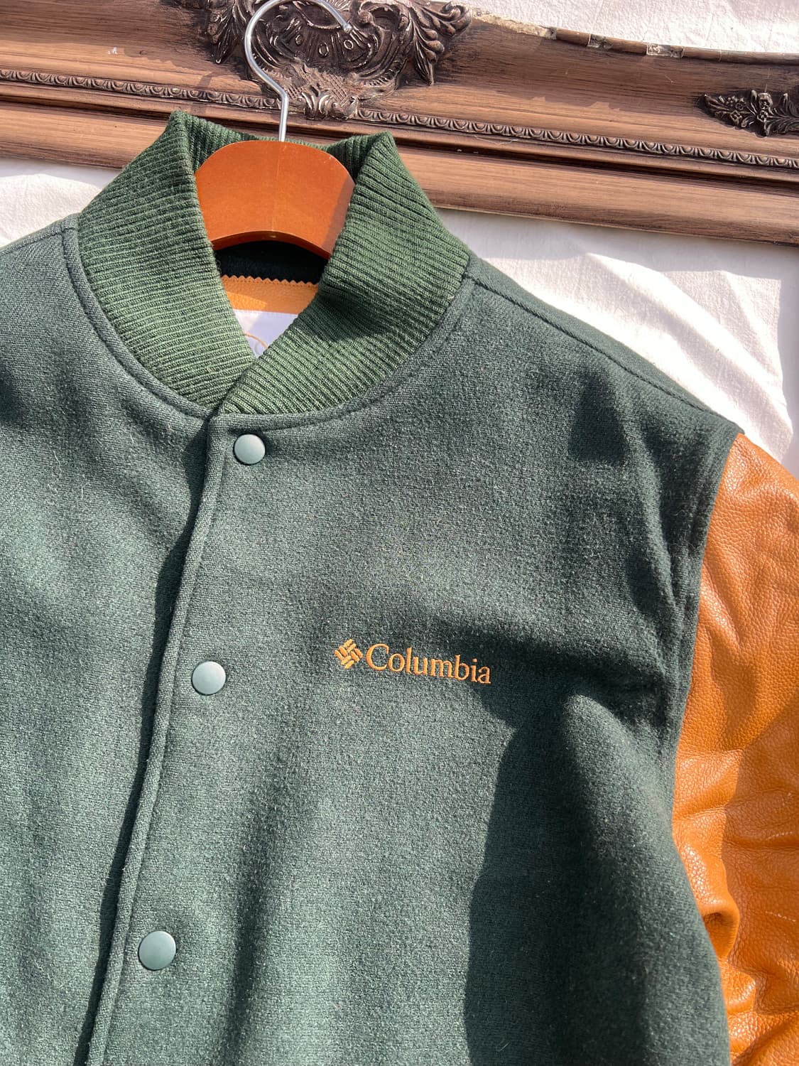 Columbia 레더 슬리브 바시티 자켓 (소가죽) 상품이미지6